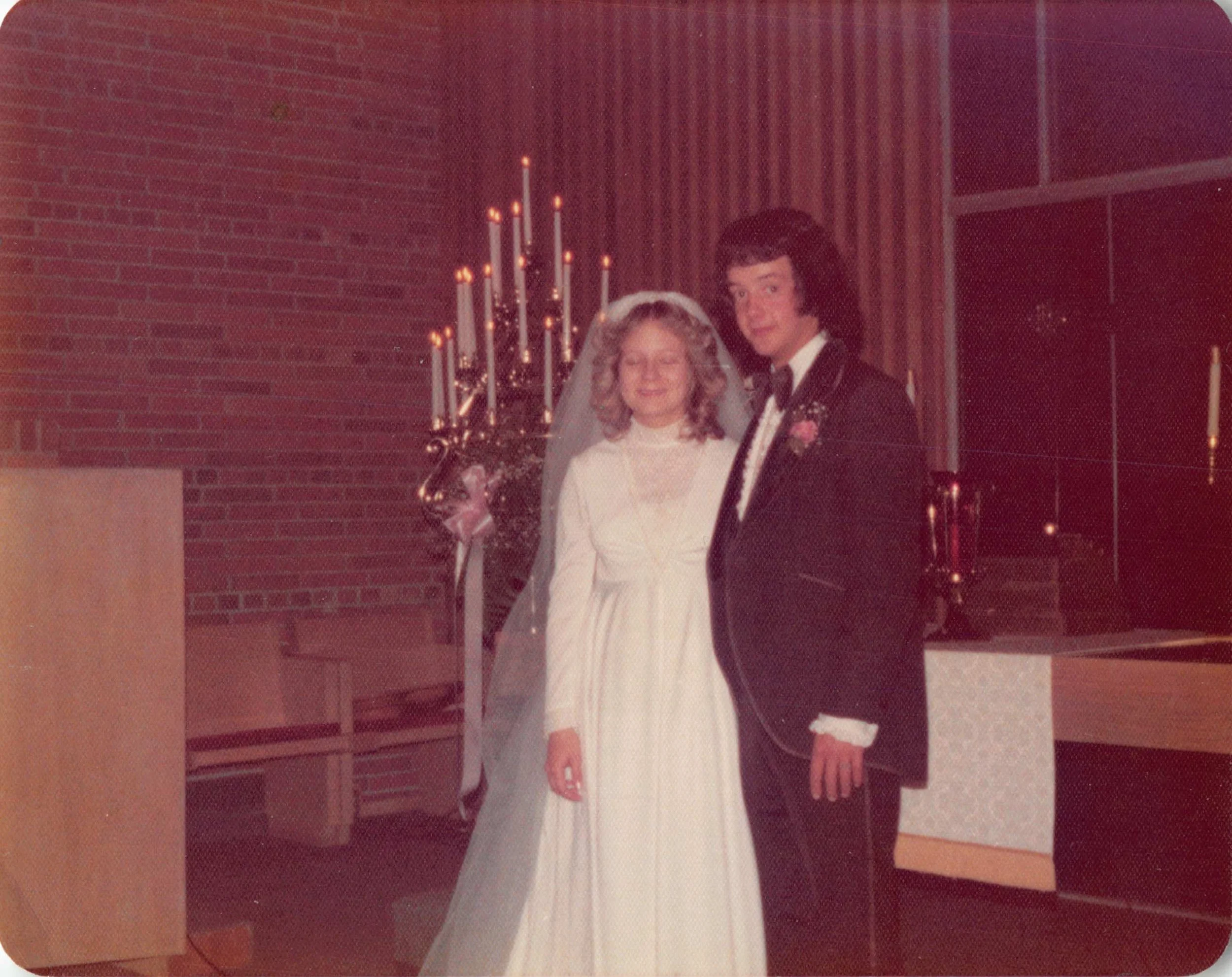 1975 - Laurie & Bob Larson's wedding.