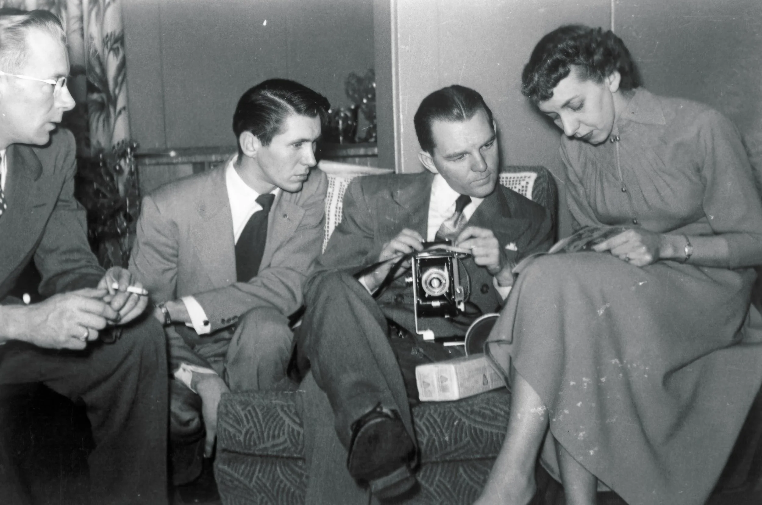 1940s - Edward & John Hall, Oliver Bolstad, Pauline Page.