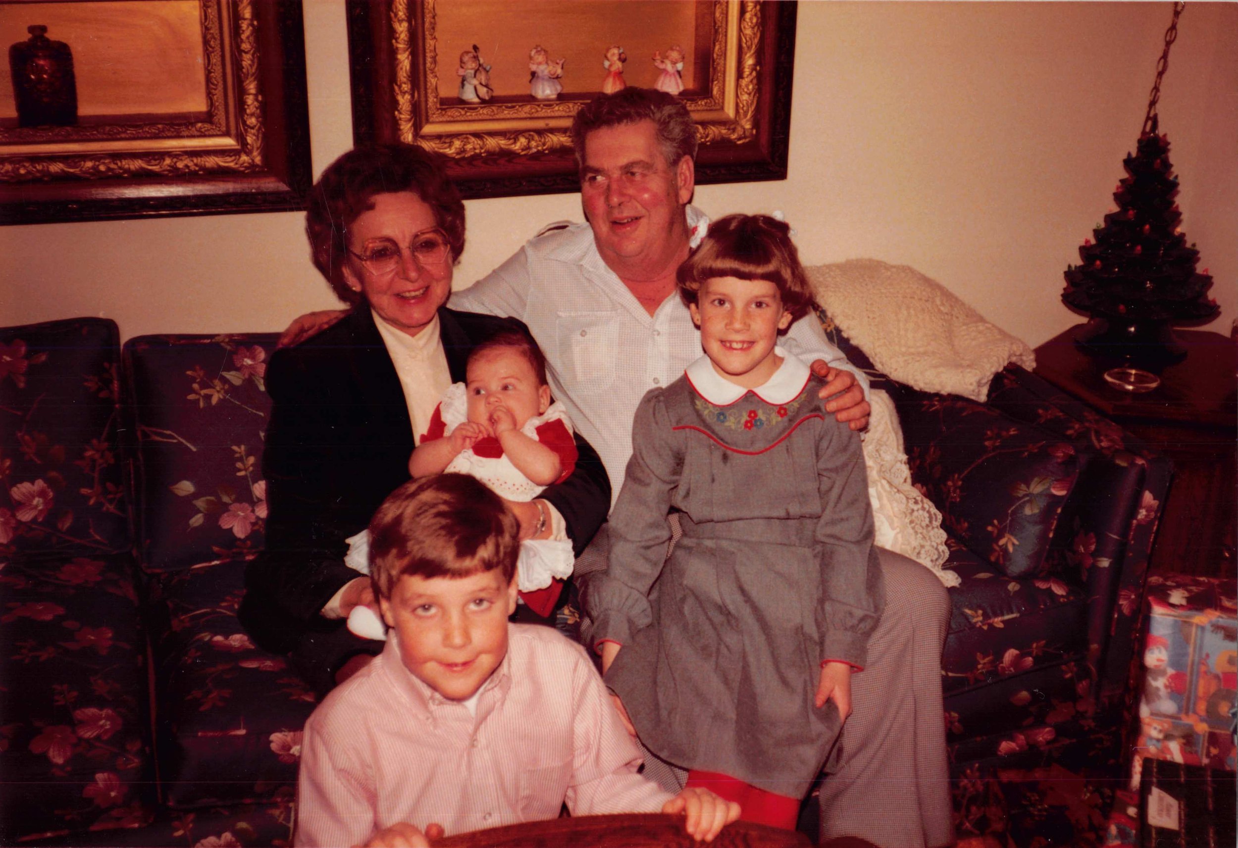 1983 - Front - JD Hillman, Loree Page, Janna Hillman. Back: Jack & Pauline Page.