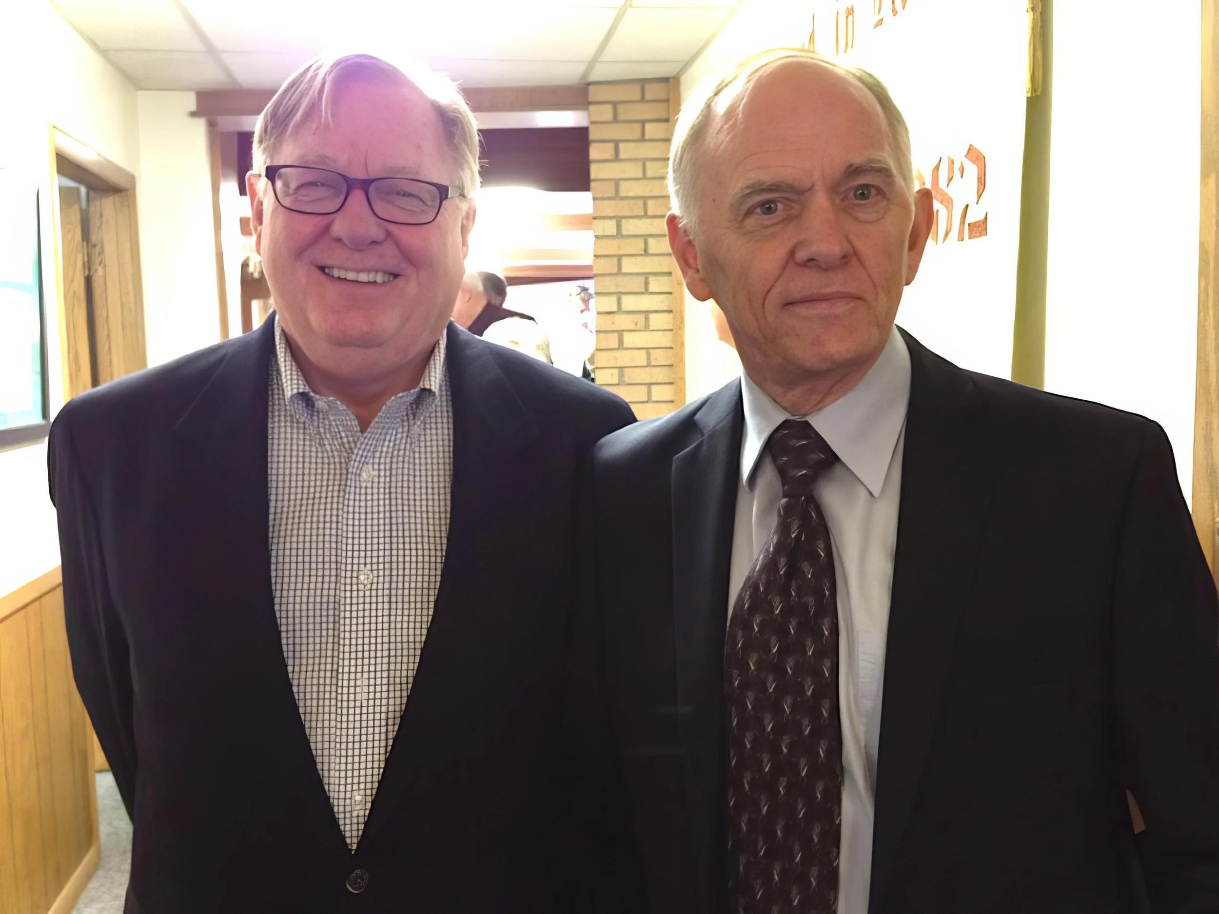 2015 - Christine Hall's funeral - Orin & Monty Bolstad.