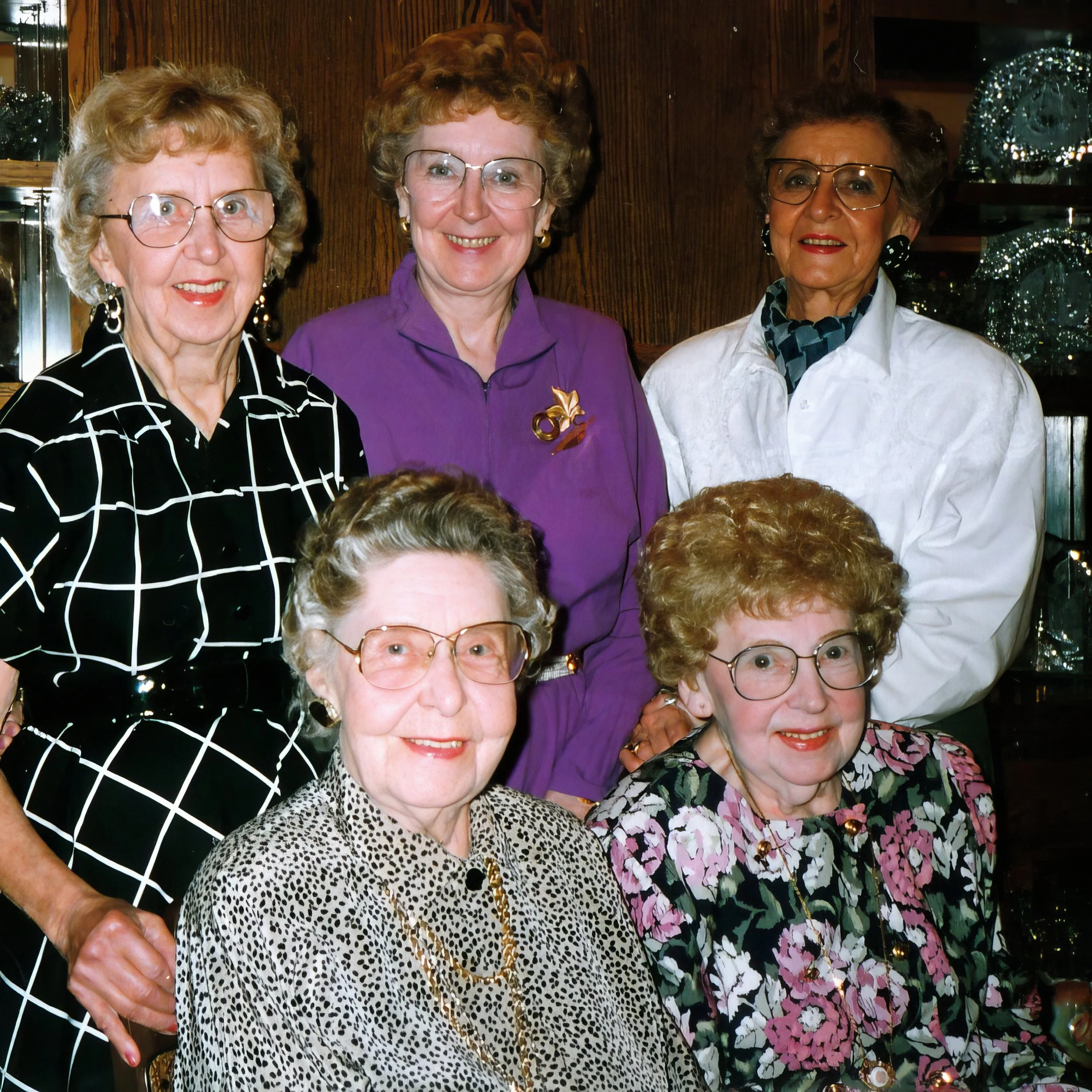 1993 - Sisters - Front: Mae Meier, Emma Johnson. Back: Rose Bolstad, Lillian Helgason, Pauline Page.