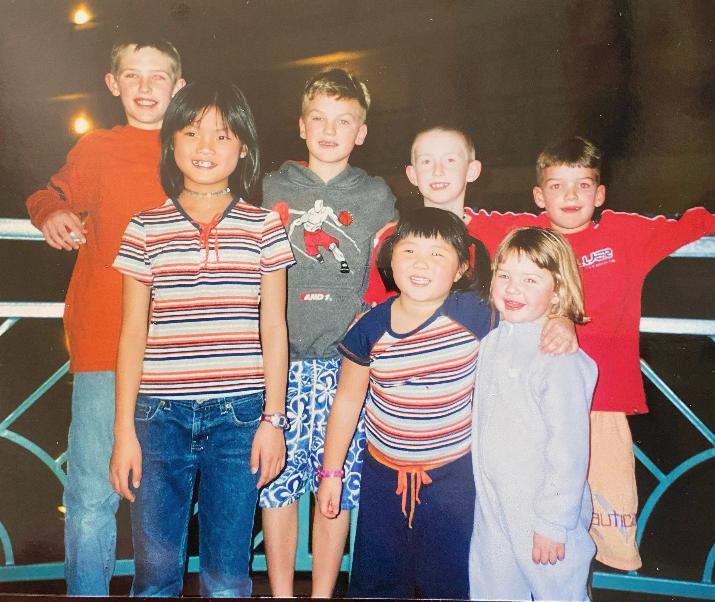 2003 - Front: Leah & Chloe Swenson, Mandy Simpson. Back: Jackson Hall, Johann Simpson, Taylor Hall, Sam Simpson.