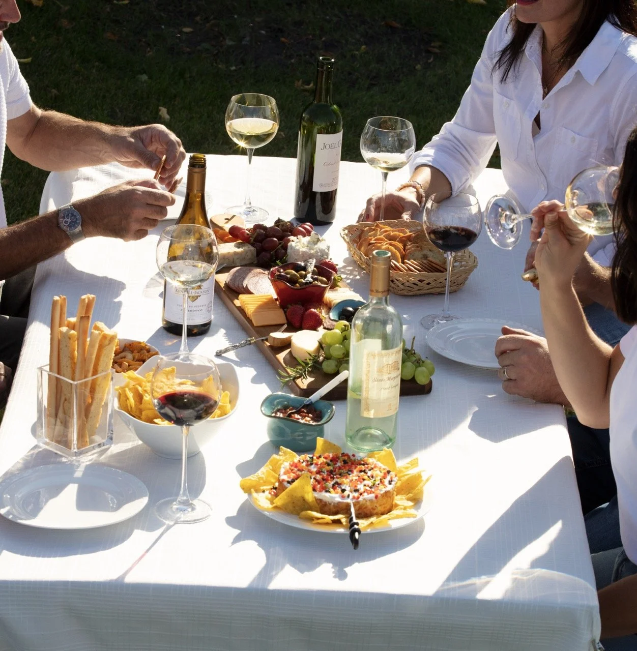 2025 - Cookbook photo shoot (John Borge Studios) - our table set up at John & Kathie Johnson's farm.