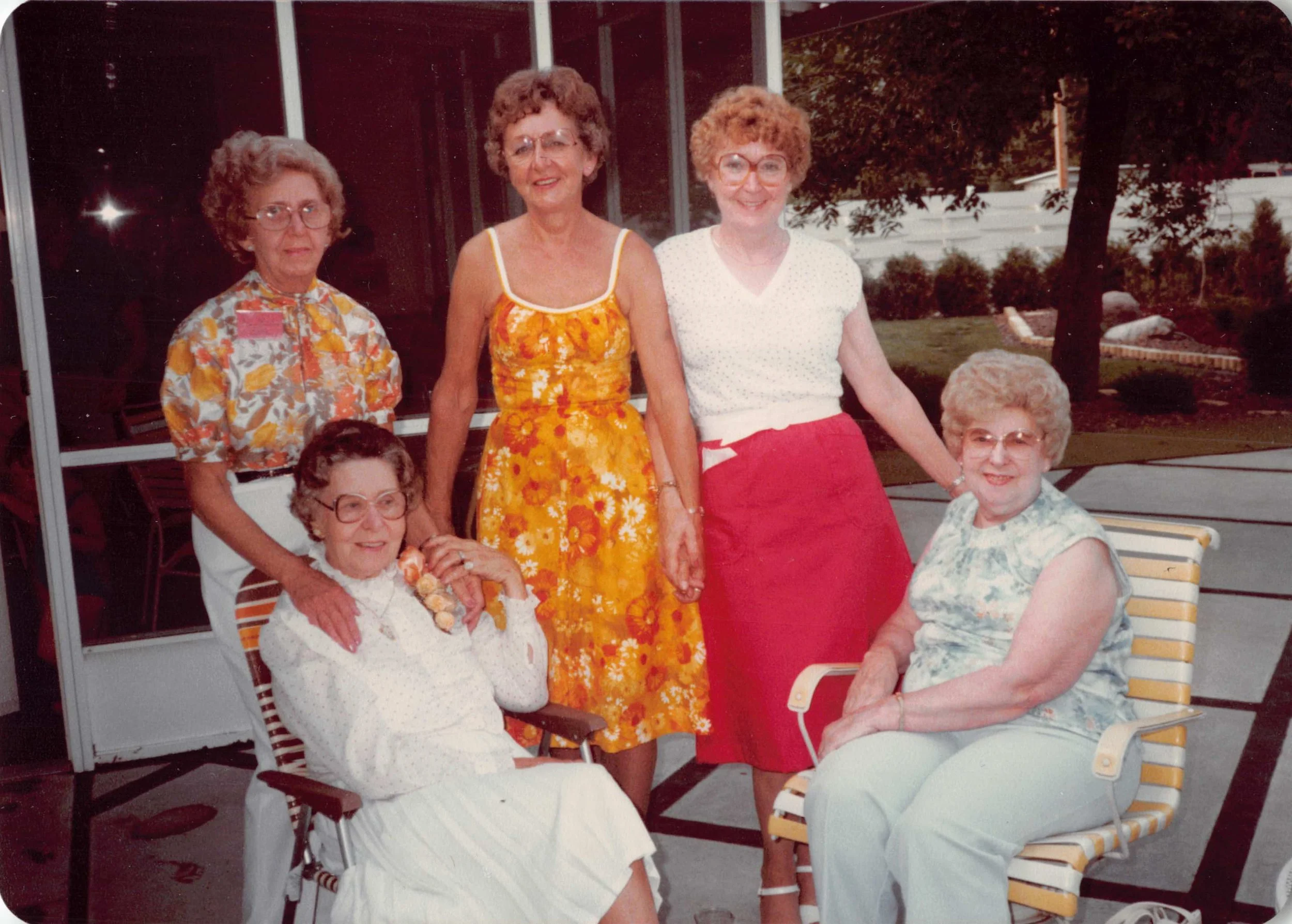 1982 - Sisters - Front: Mae Meier, Emma Johnson. Back: Rose Bolstad, Pauline Page,  Lillian Helgason.