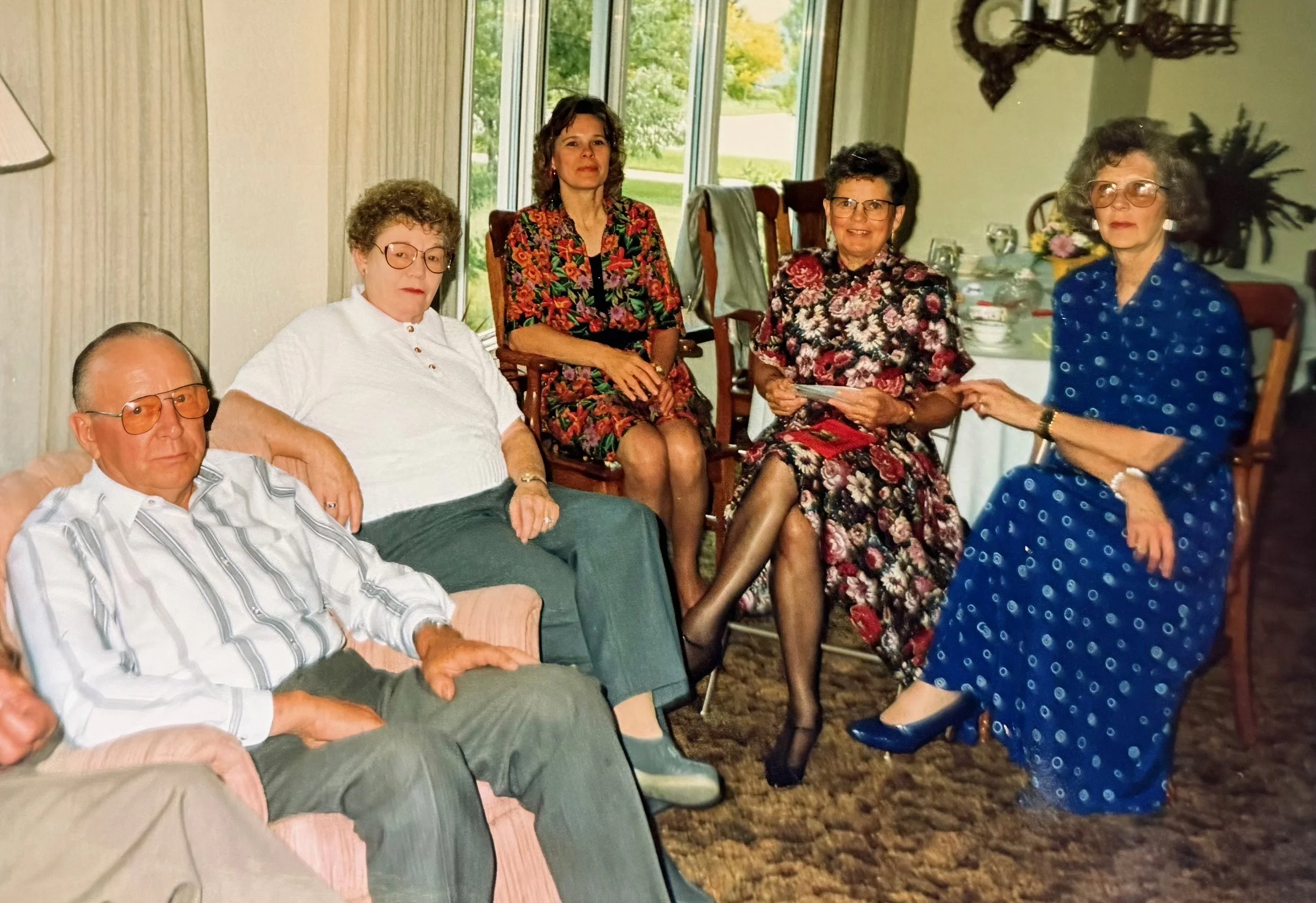 1991 - Edward & Wanda (Nelson) Hall, Kathie Johnson, Wanda (Samson) Hall, Beverley Hall.