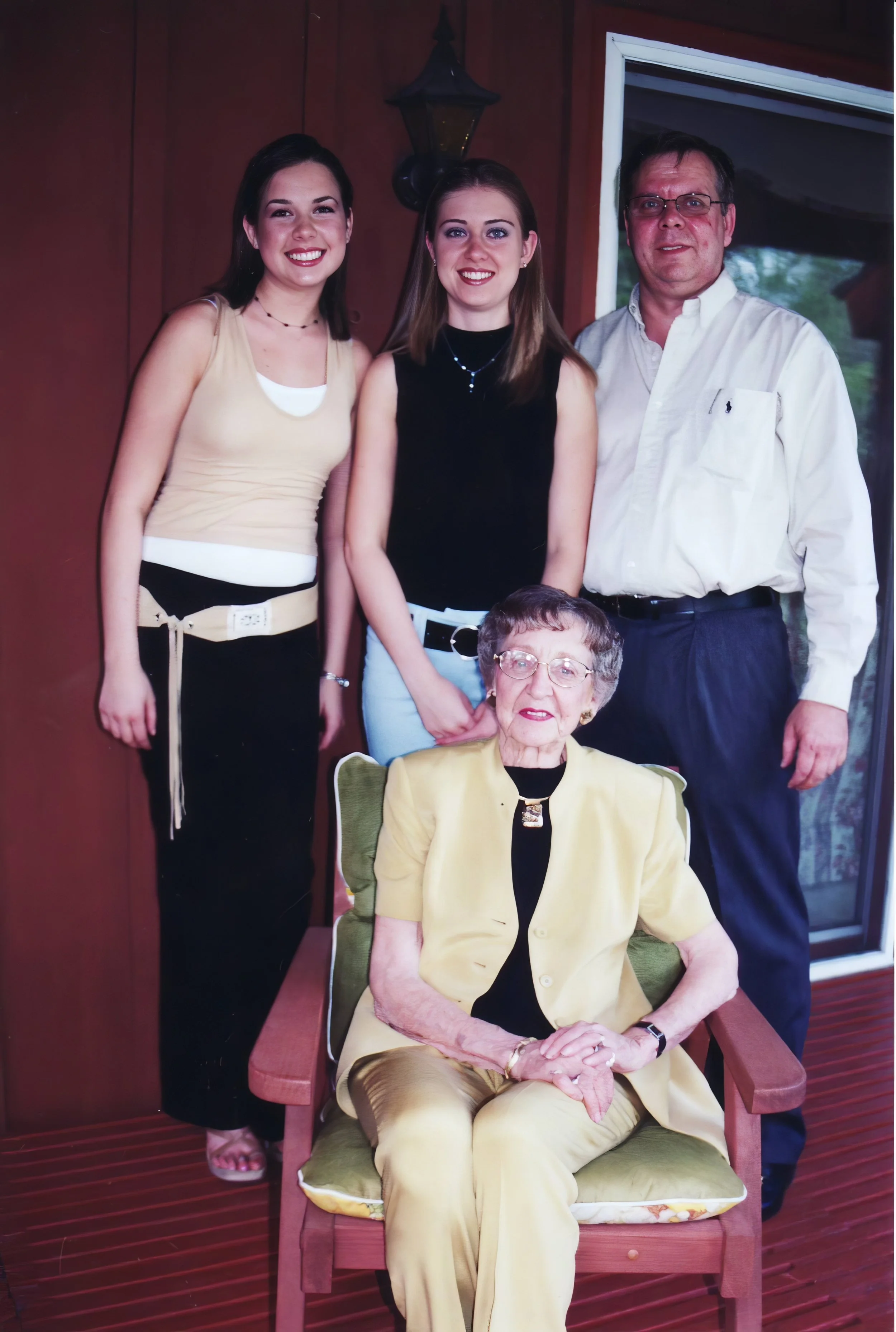 2000s - Front: Pauline Page. Back: Aimee, Loree, & Jon Page.