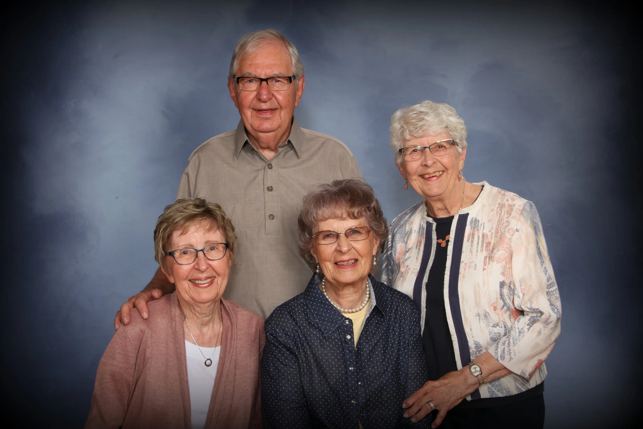 2018 - Front: Marilyn Hegre & Dodie Boe. Back: Marvin Meier & Gladys Hammer.