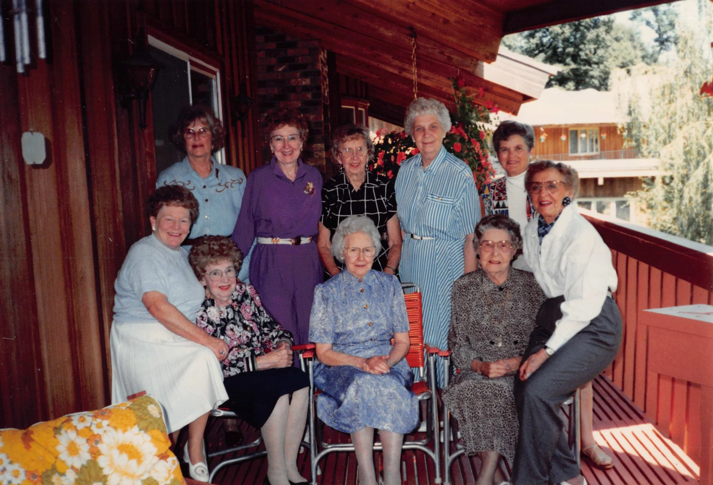 1993 - Front: Wanda (Nelson) Hall, Emma Johnson, Christine Hall, Mae Meier, Pauline Page. Back: Beverley Hall, Lillian Helgason, Rose Bolstad, Bernice Hall, Wanda (Samson) Hall.