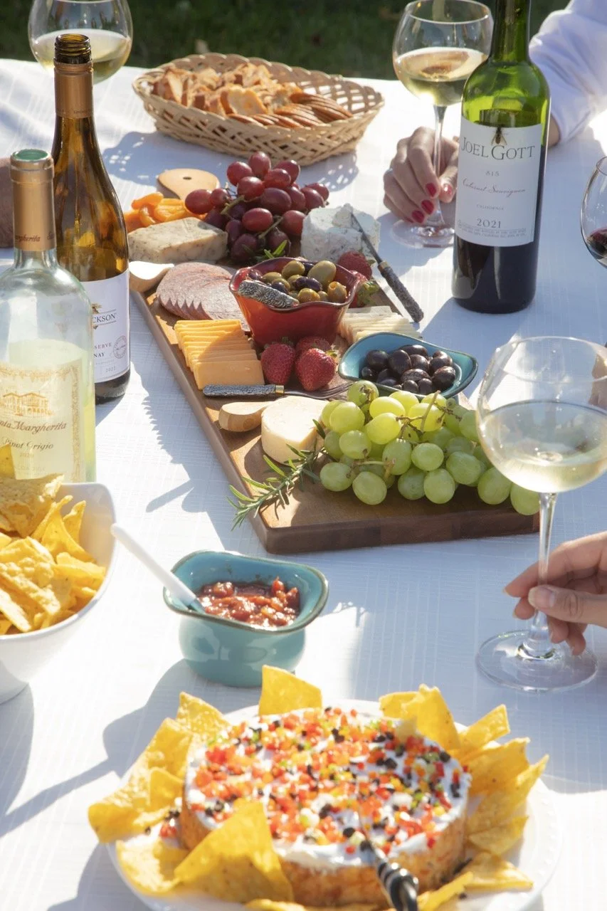 2025 - Cookbook photo shoot (John Borge Studios) - our table set up at John & Kathie Johnson's farm.