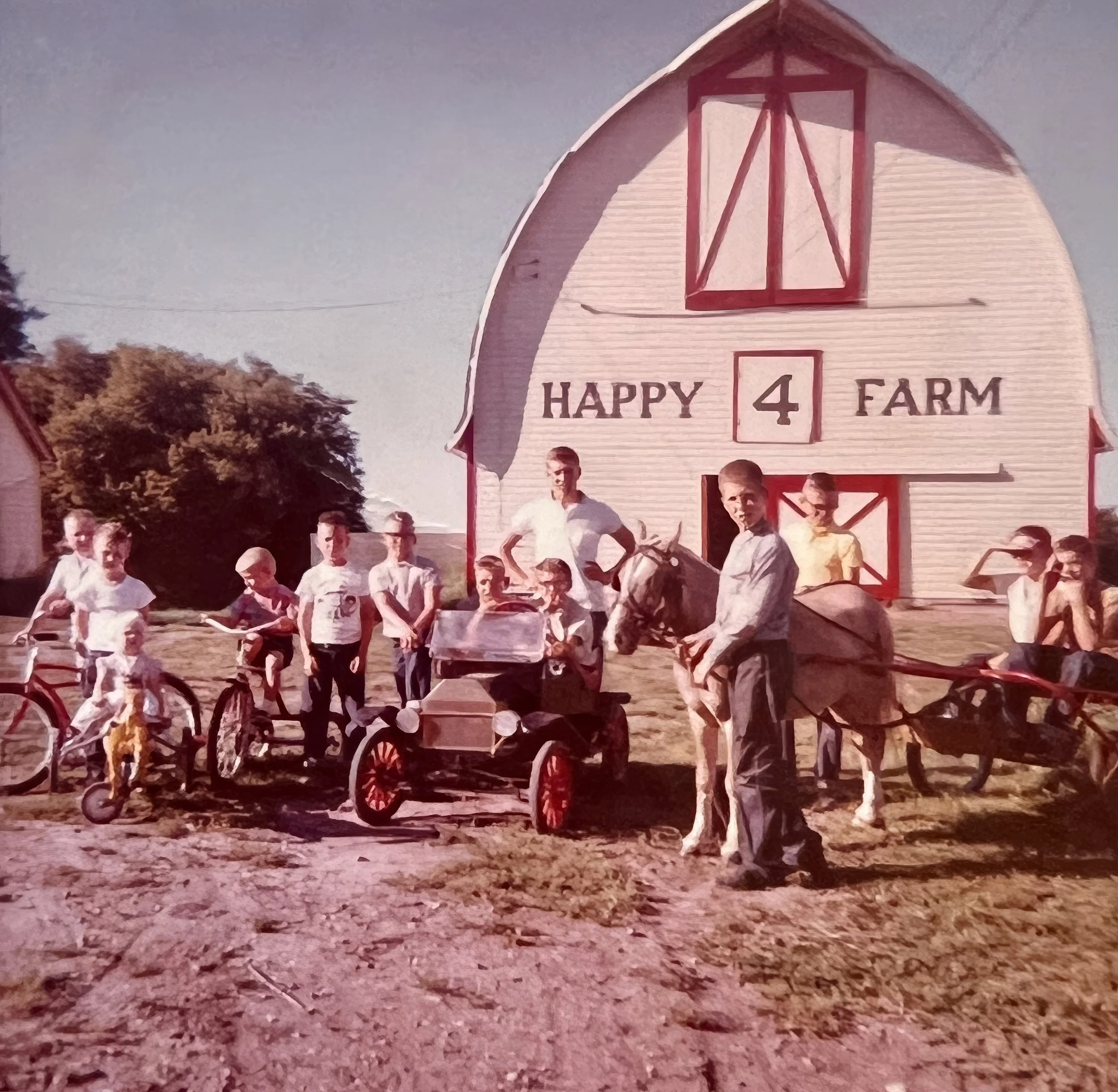 1962 - Hall family picnic at Joe Thompson farm in Nash, ND.