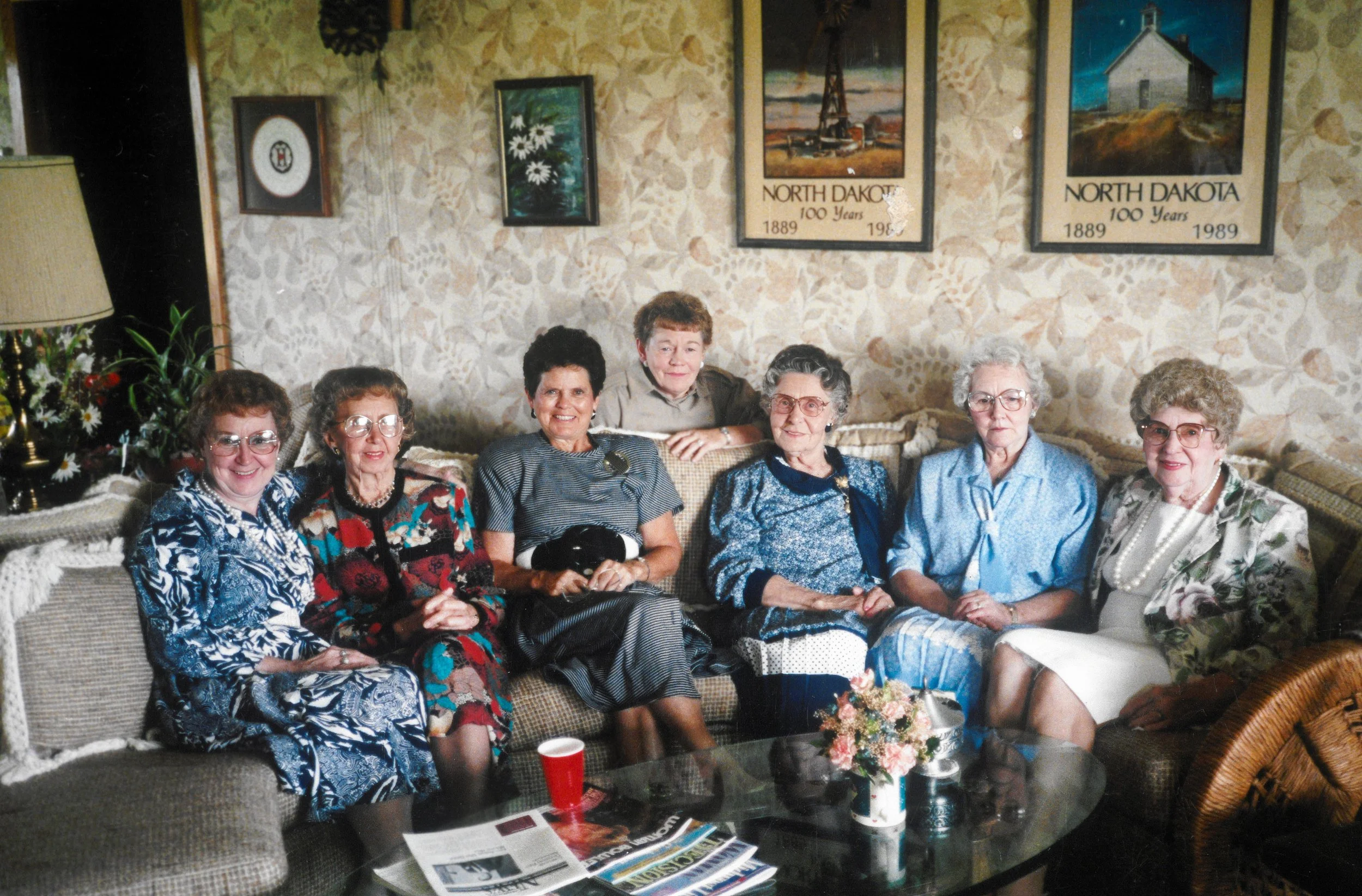 1990s - Lillian Helgason, Rose Bolstad, Wanda (Samson) Hall, Wanda (Nelson) Hall, Mae Meier, Christine Hall, Emma Johnson.