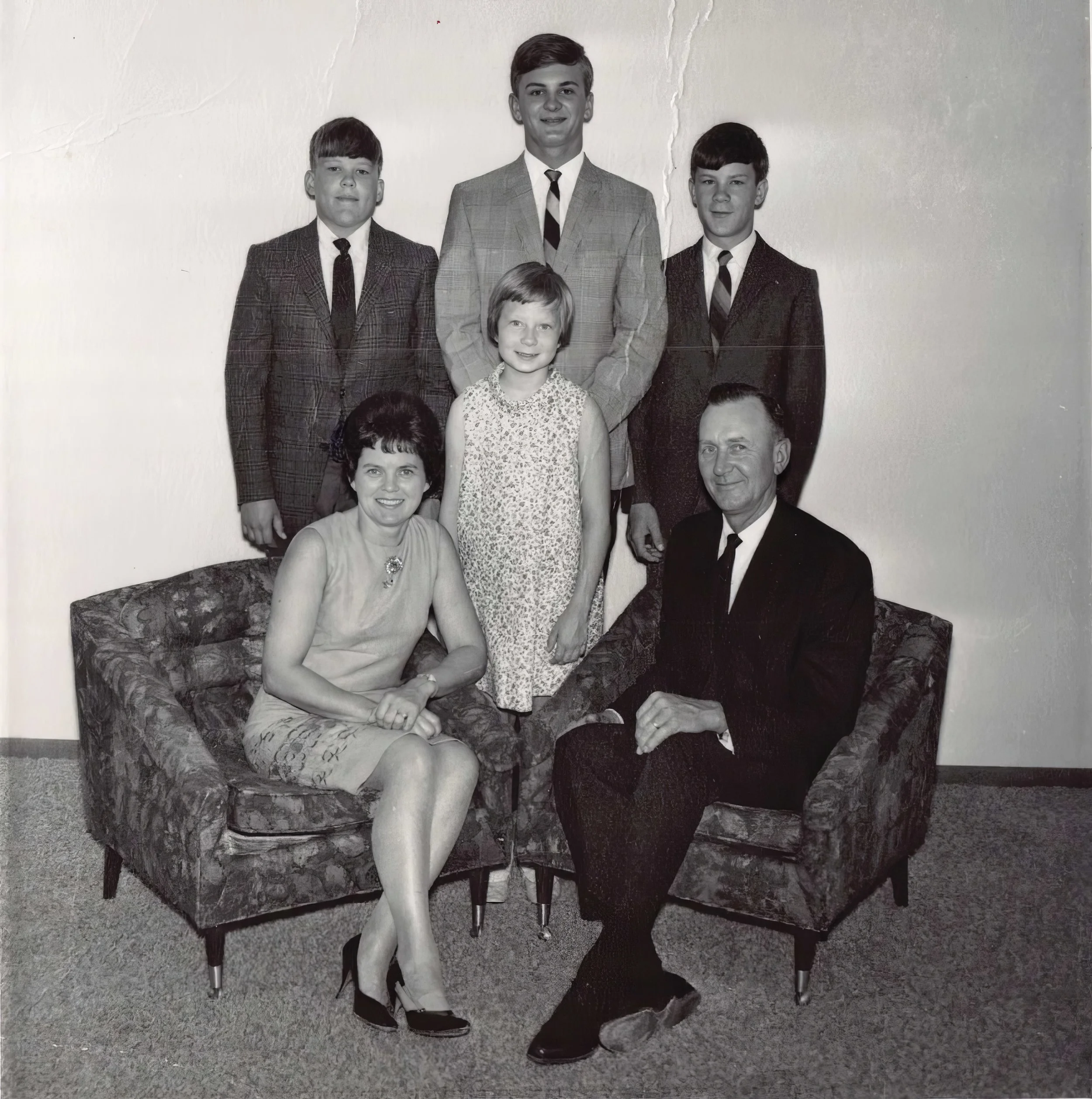 1967 - Front: Wanda (Samson), Laurie, & Bjorn Hall. Back: Doug, Nick, & Doug Hall.