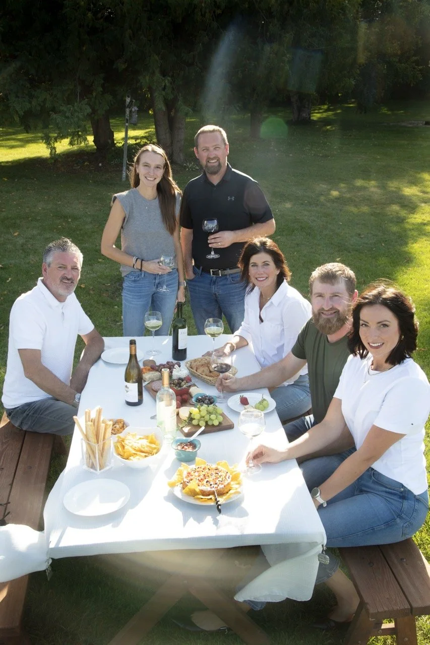 2025 - Cookbook photo shoot (John Borge Studios) - TJ, Mariah, Jackson, Katie, Taylor, & Alyson Hall.