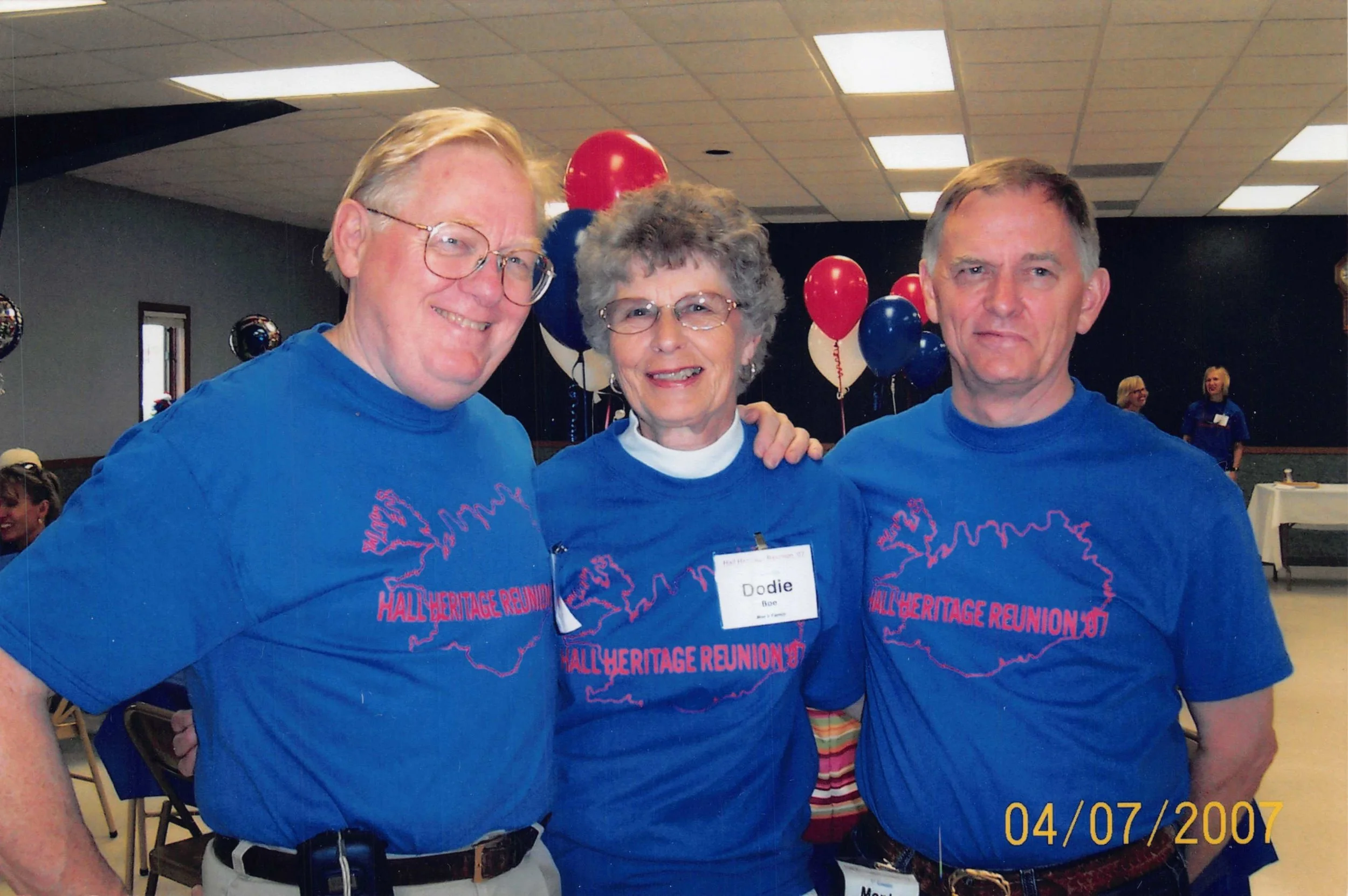 2007 - Family reunion - Orin Bolstad, Dodie Boe, Monty Bolstad.