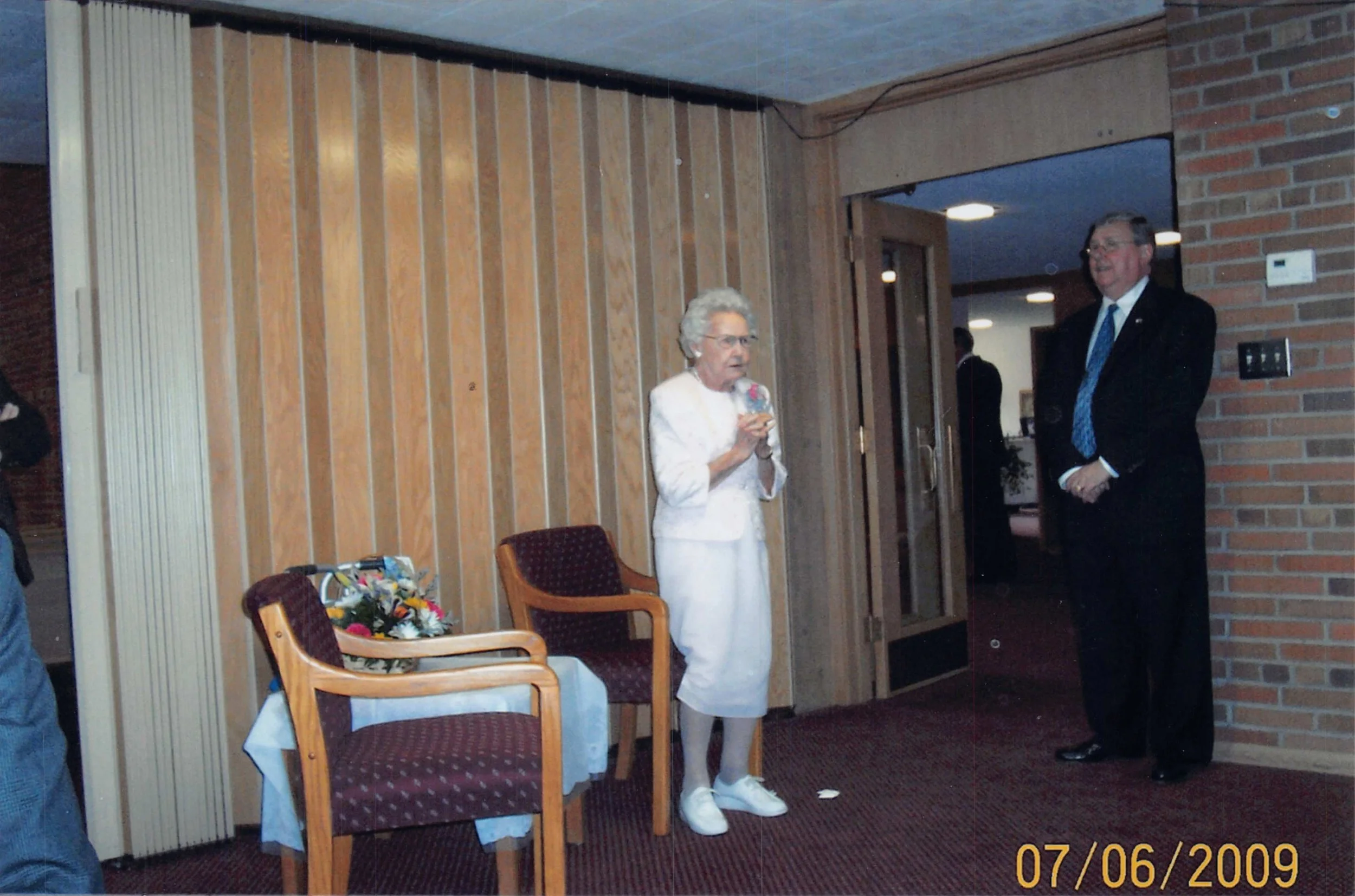 2009 - Christine's 100th birthday party - Christine & Alfred Hall.