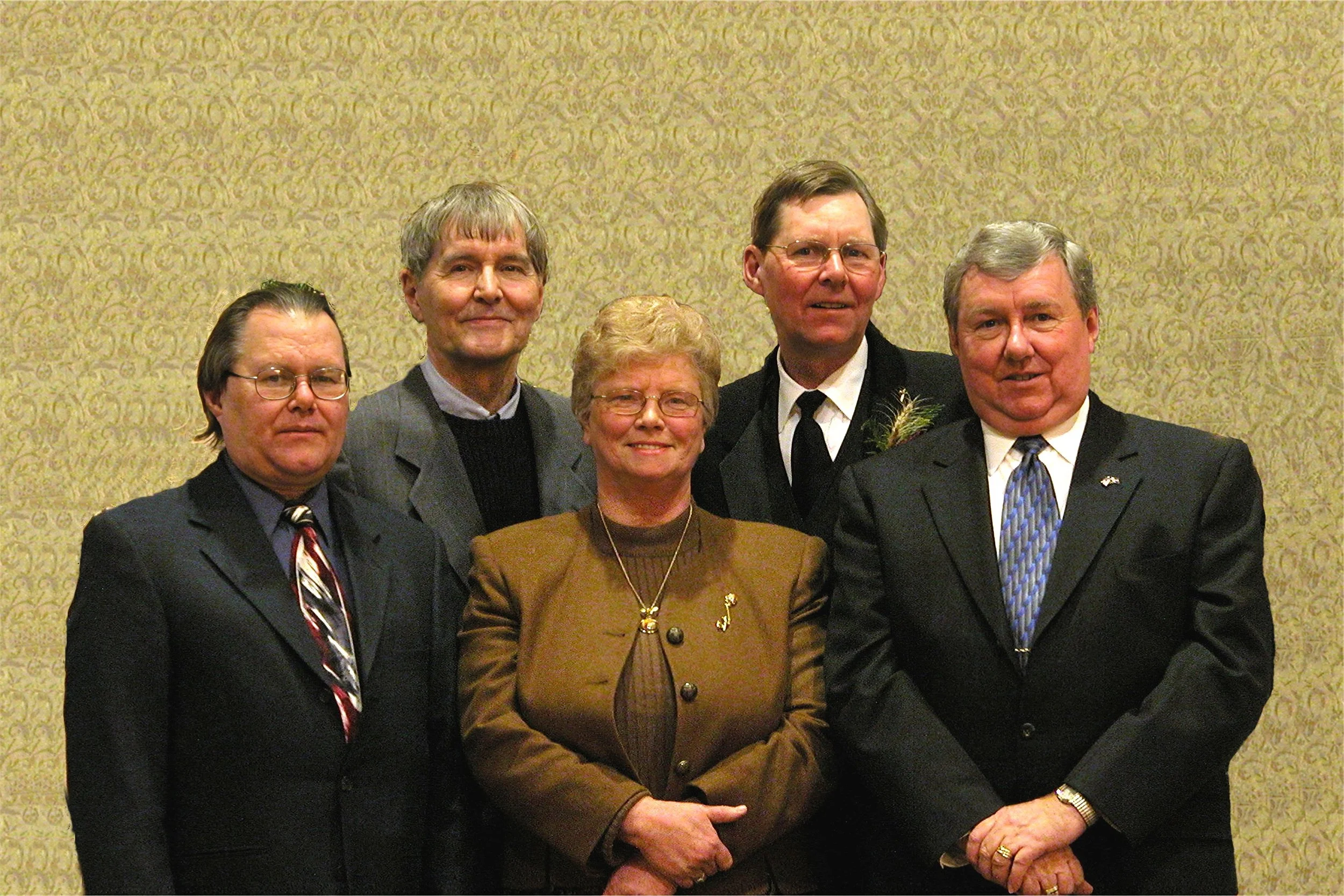 2003 - Front: Jay Hall, Bernice Flanagan, Alfred Hall. Back: Walter & Warren Hall.