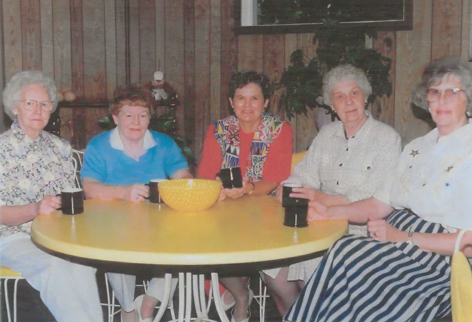1993 - Sisters-in-law - Christine, Wanda (Nelson), Wanda (Samson), Bernice, & Beverley Hall.