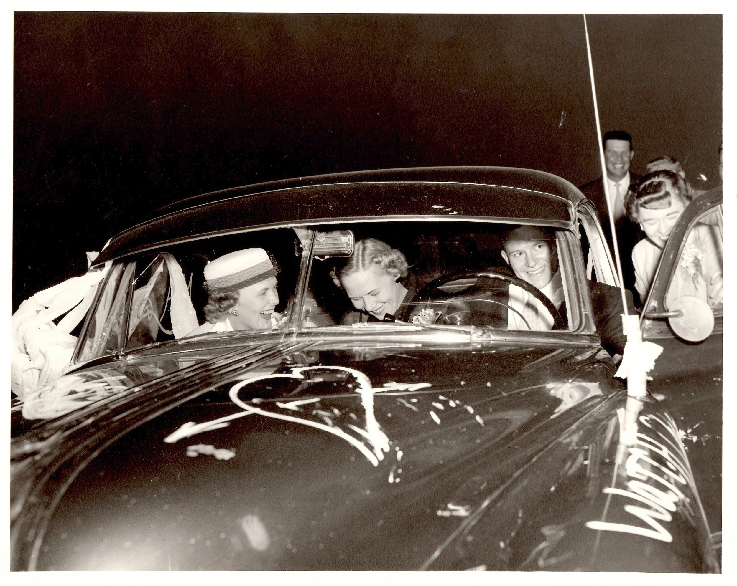 1957 - JoeAnn Geiger, Bernice Hall, Harley Geiger.