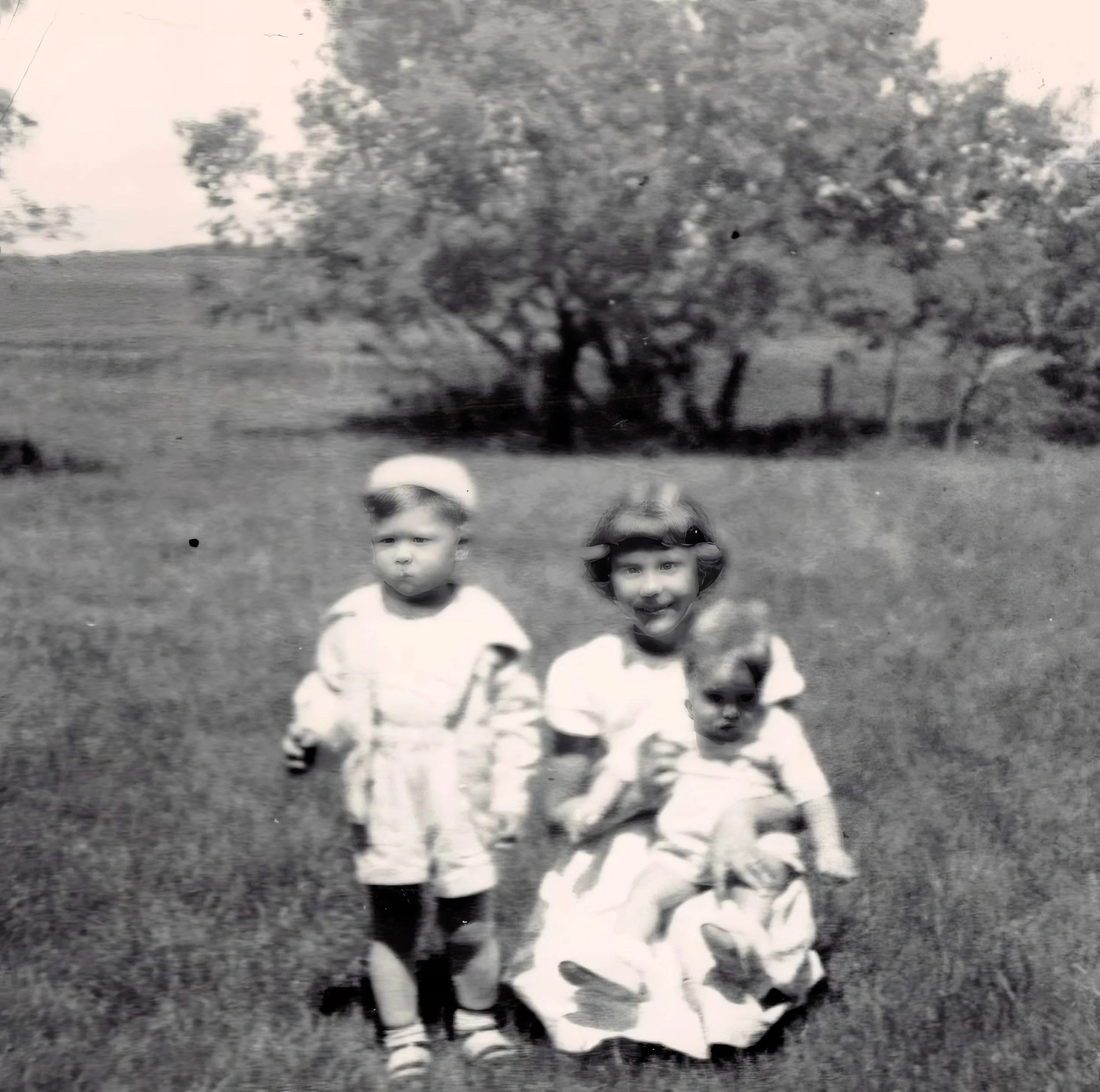 1940s - Gladys Meier, Wayne & Stuart Helgason.