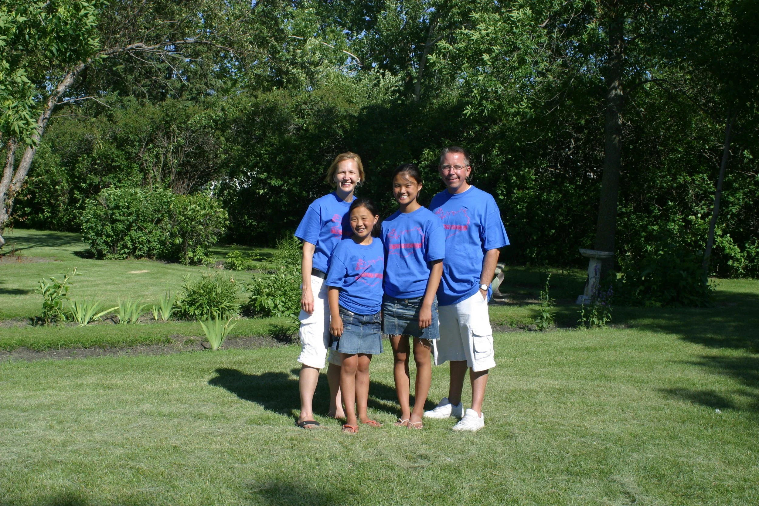 2007 - Hall Family Reunion - Joann, Chloe, Leah, & Steve Swenson.