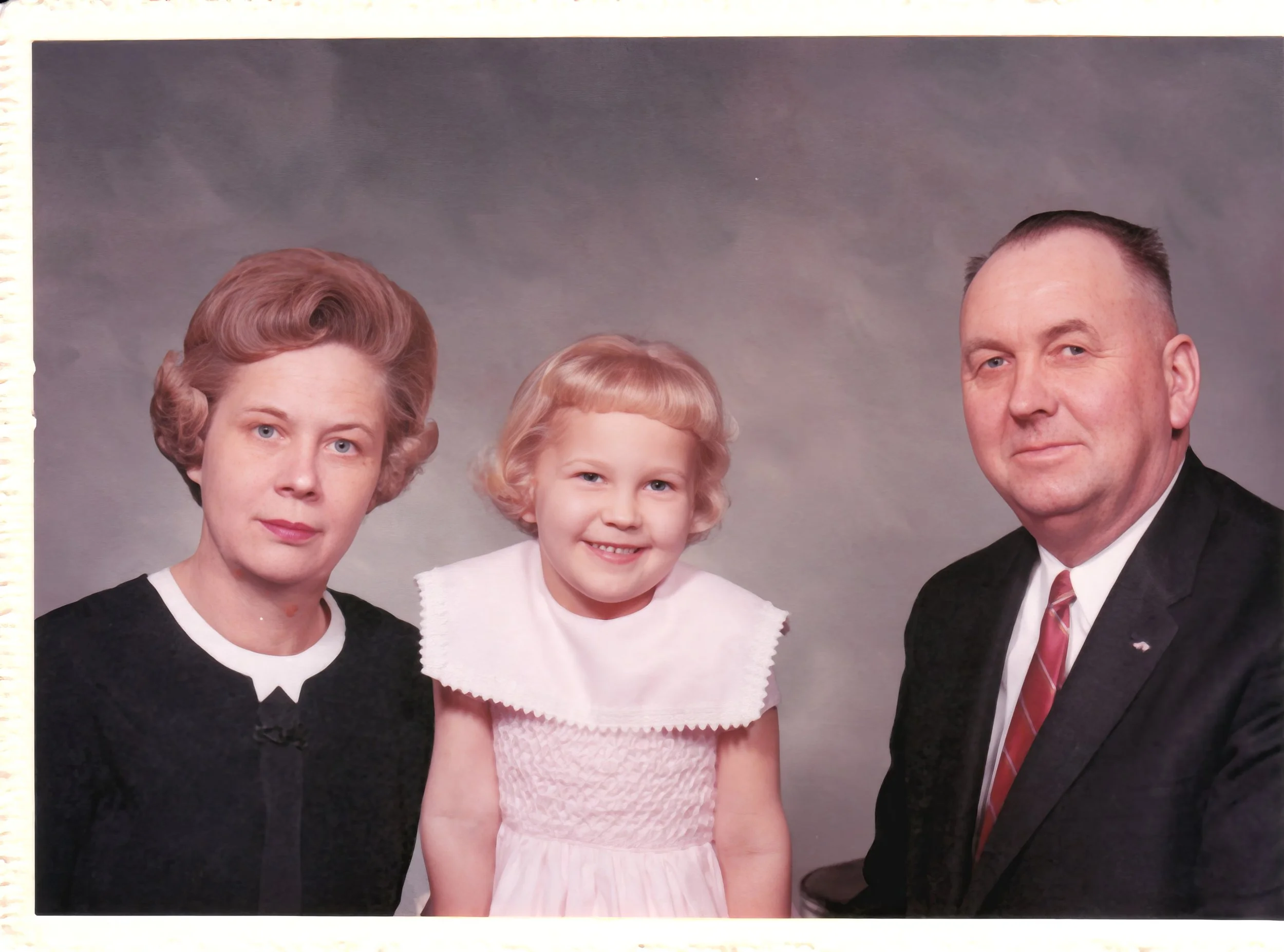 1963 - Bernice, Joann, & Bill Hall.