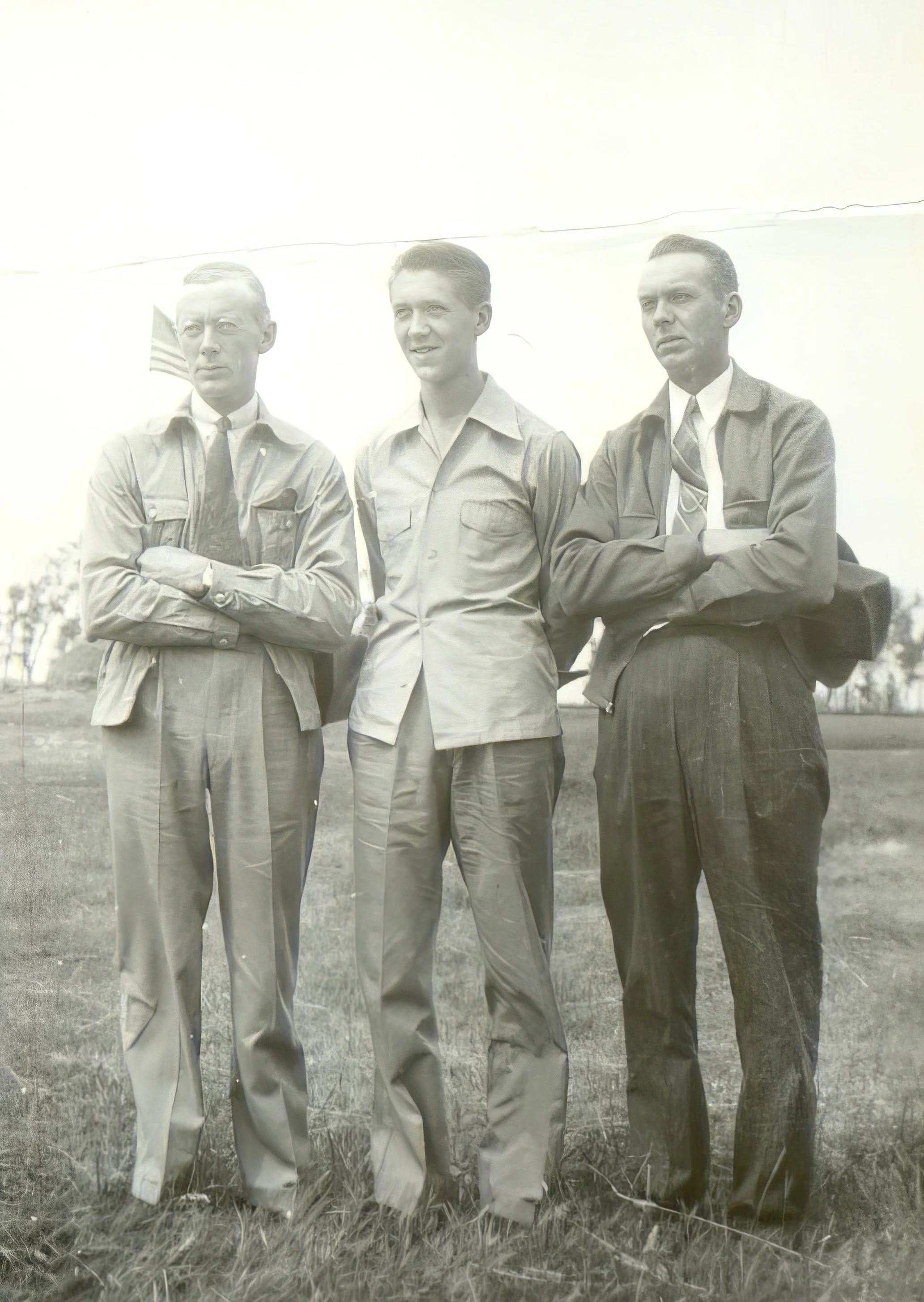 1940s - Edward, John, & Bill Hall.