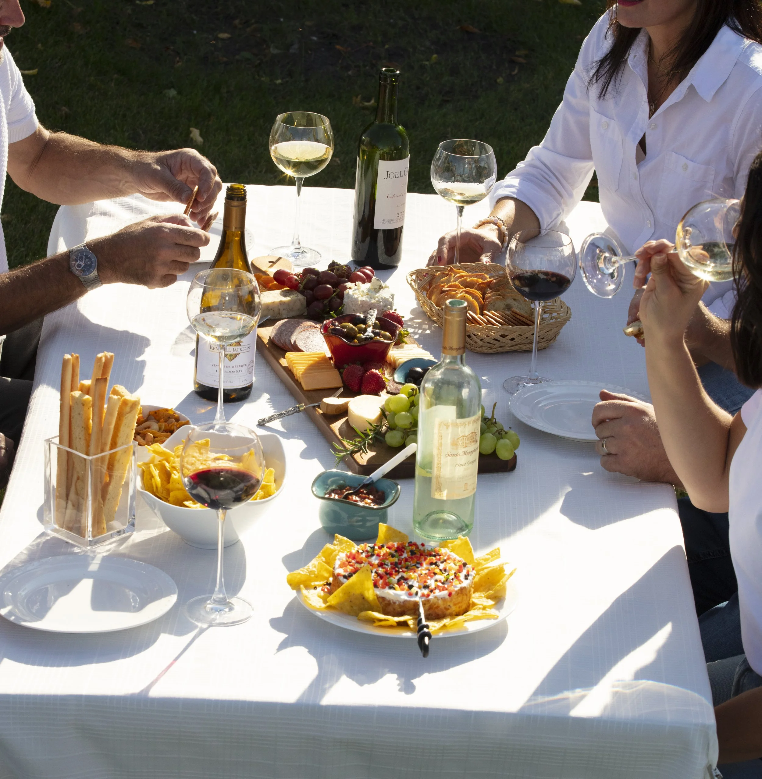 2025 - Cookbook photo shoot (John Borge Studios) - our table set up at John & Kathie Johnson's farm.