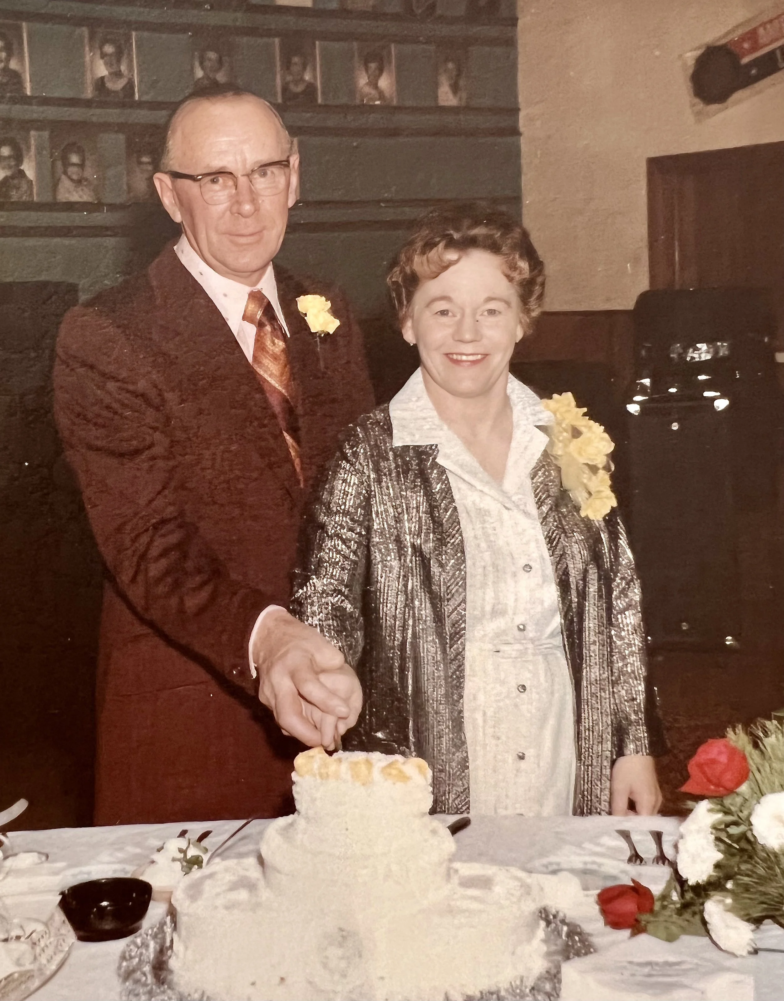 1974 - 25th anniversary party - Edward & Wanda (Nelson) Hall.