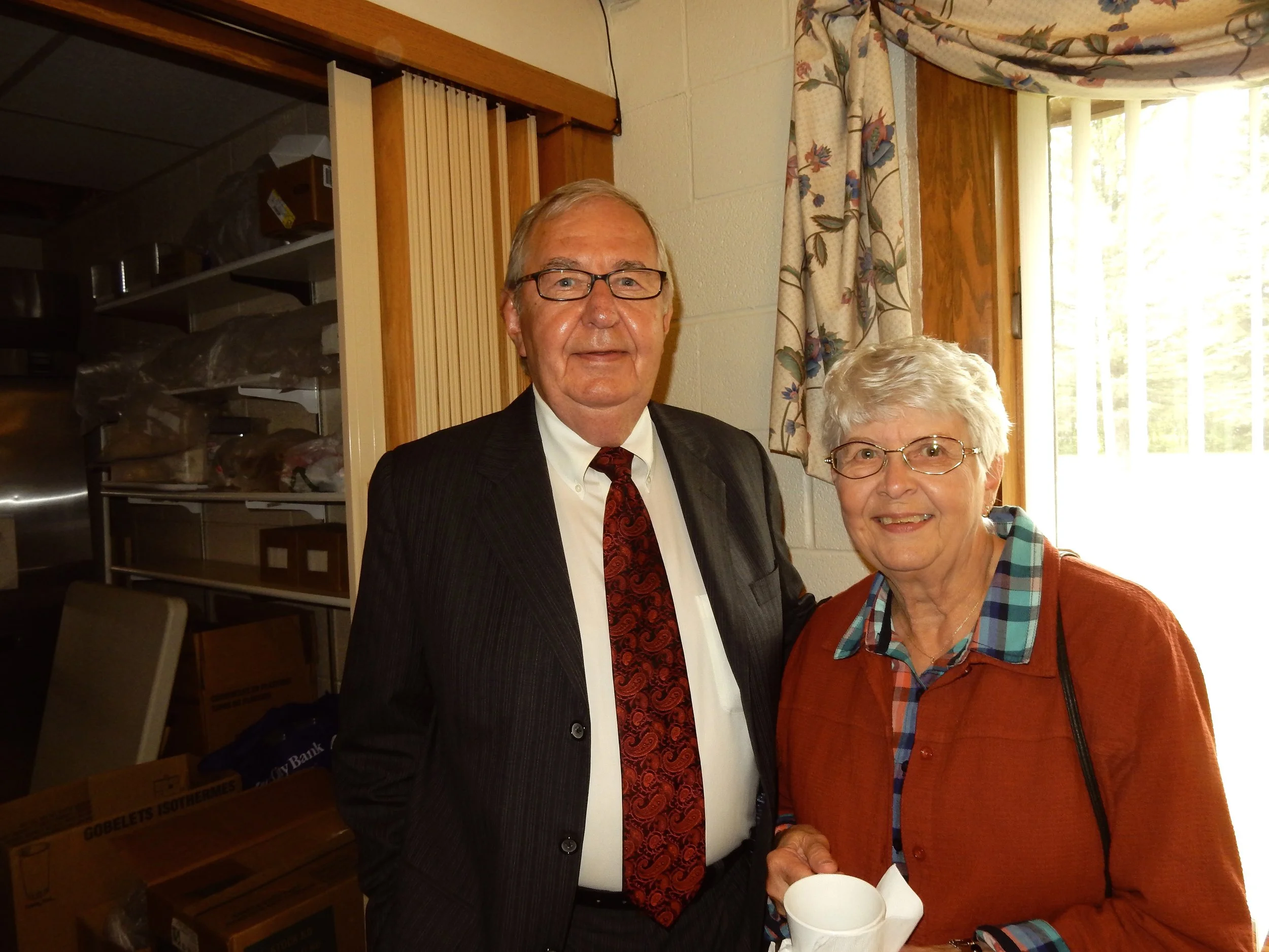 2015 - Christine Hall's funeral - Marvin Meier & Gladys Hammer.