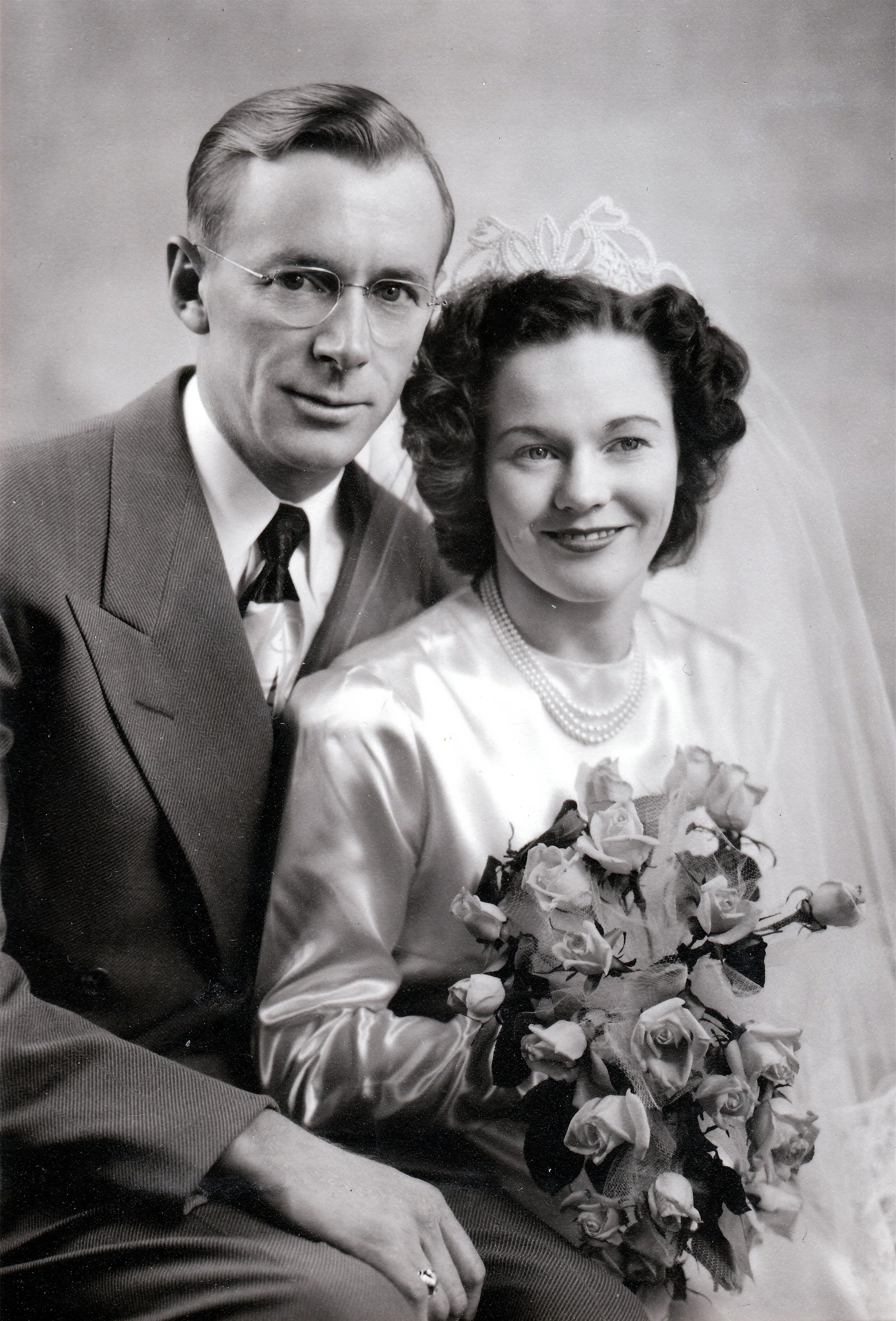 1949 - Edward & Wanda (Nelson) Hall's wedding.