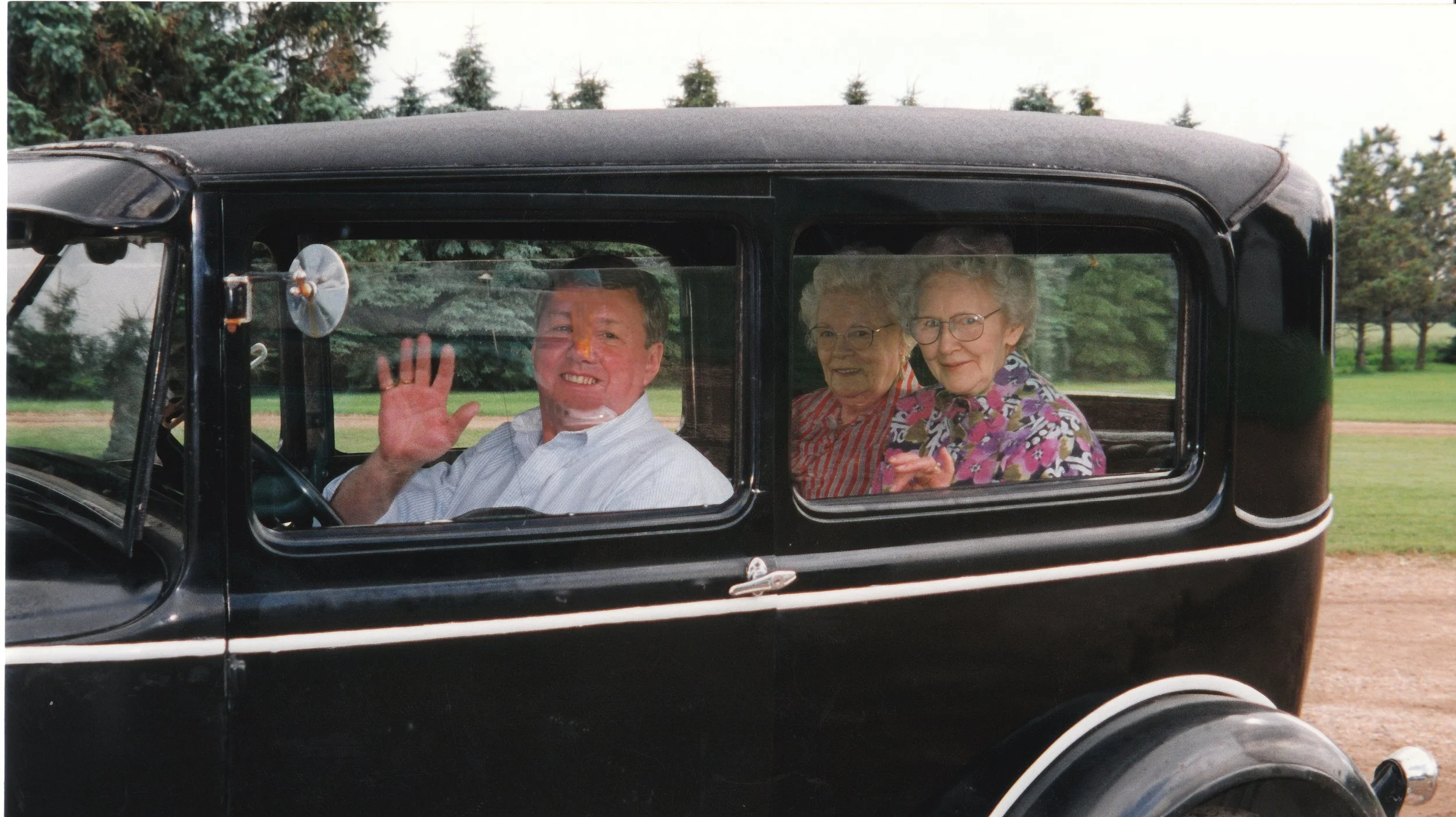 1998 - Alfred Hall, Ann (Christine's sister), Christine Hall.