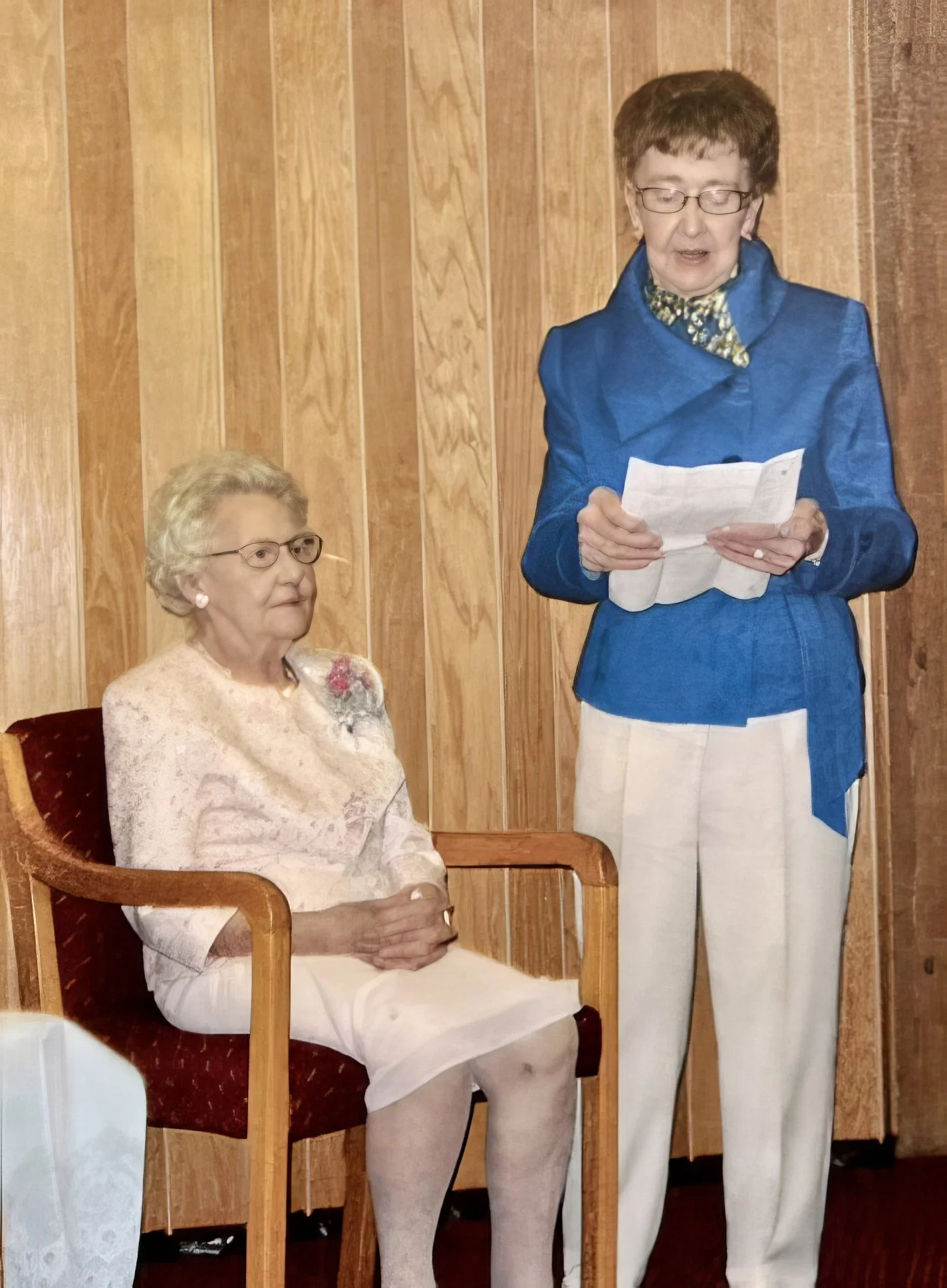 2009 - Christine's 100th birthday party - Christine Hall & Lillian Myrdal.