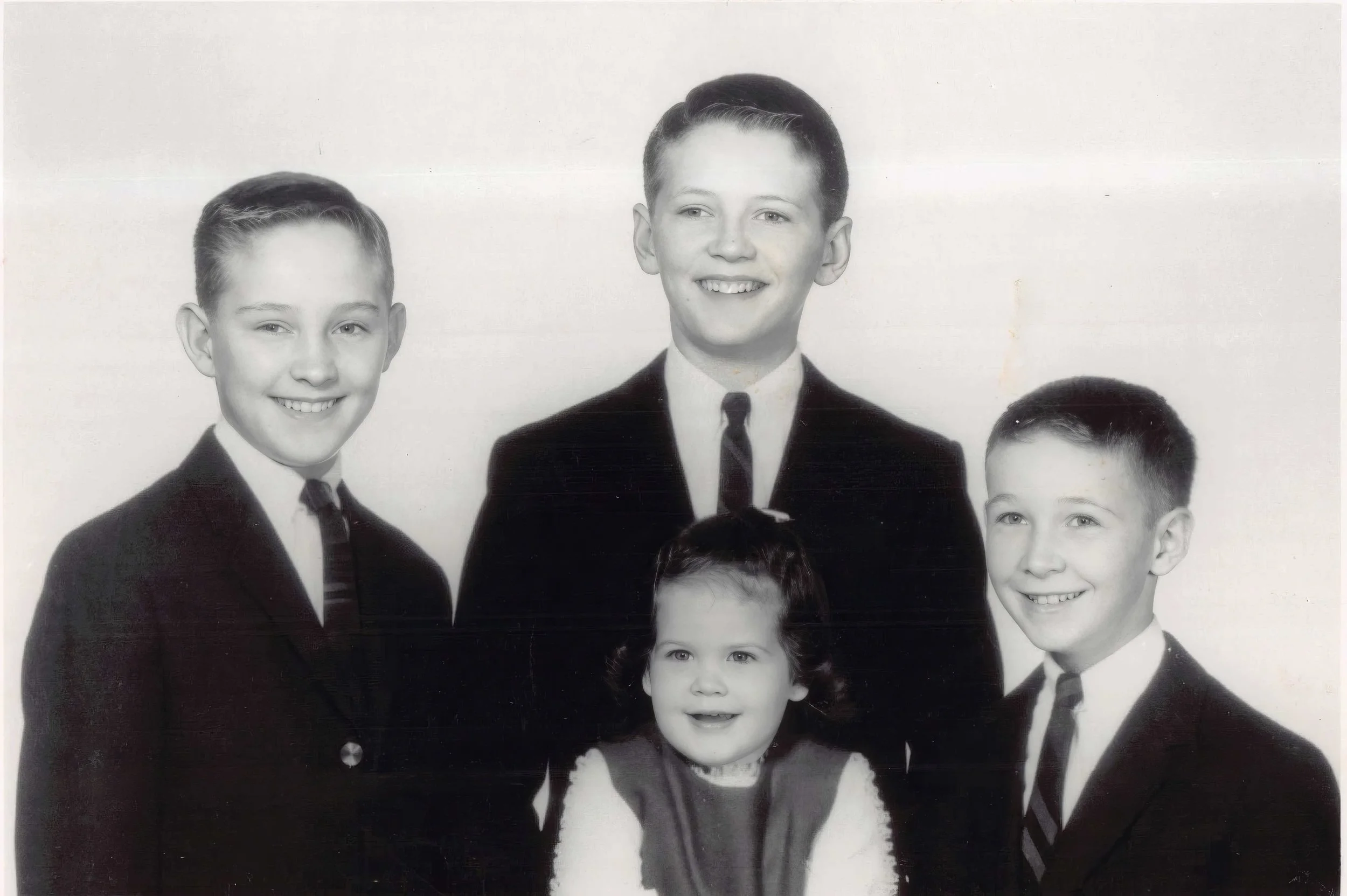 1964 - Fred, Greg, Connie, & Rodger Hall.