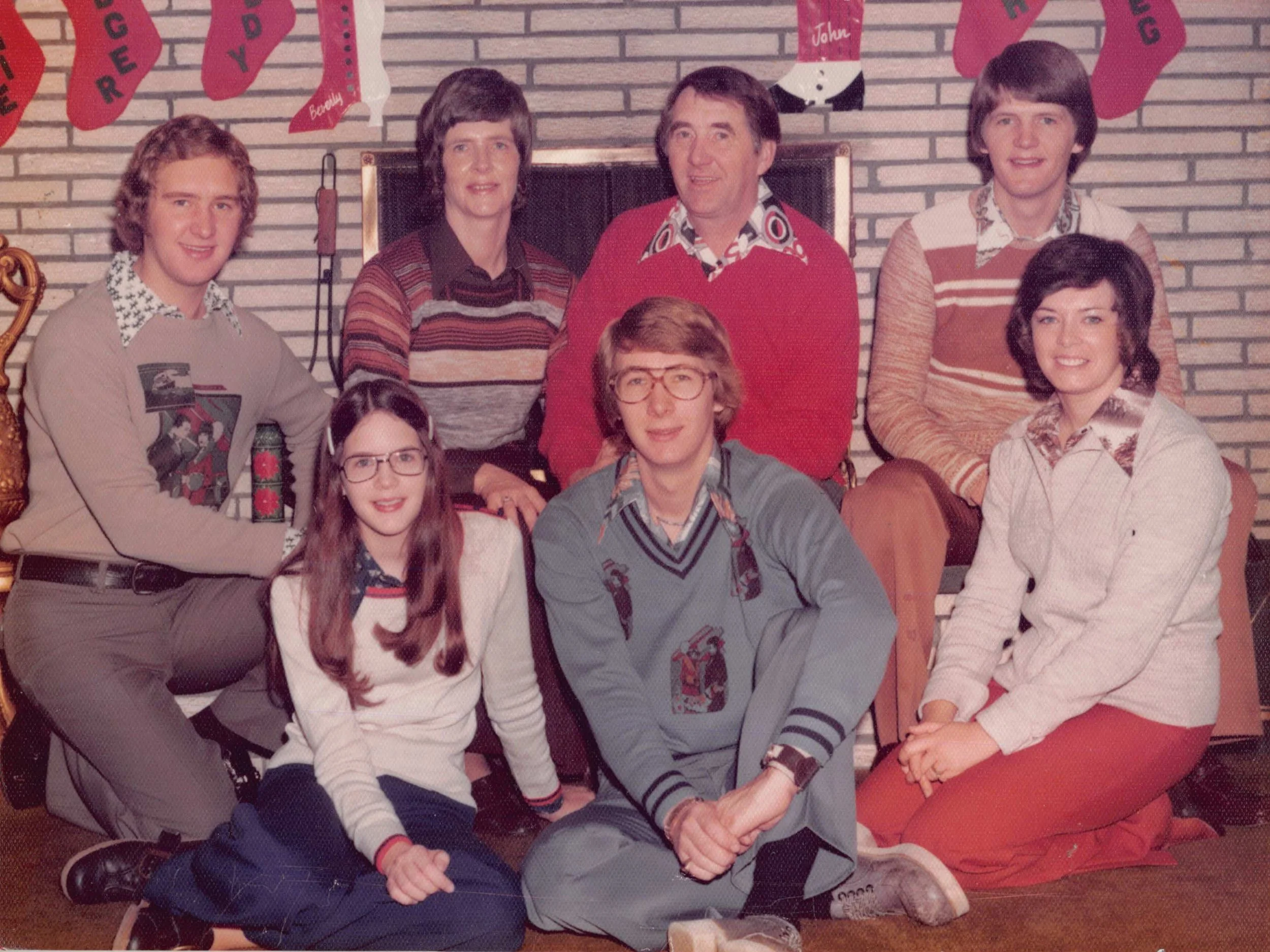 1976 - Front: Connie, Rodger, & Ruth Hall. Back - Fred, Beverley, John, & Greg Hall.