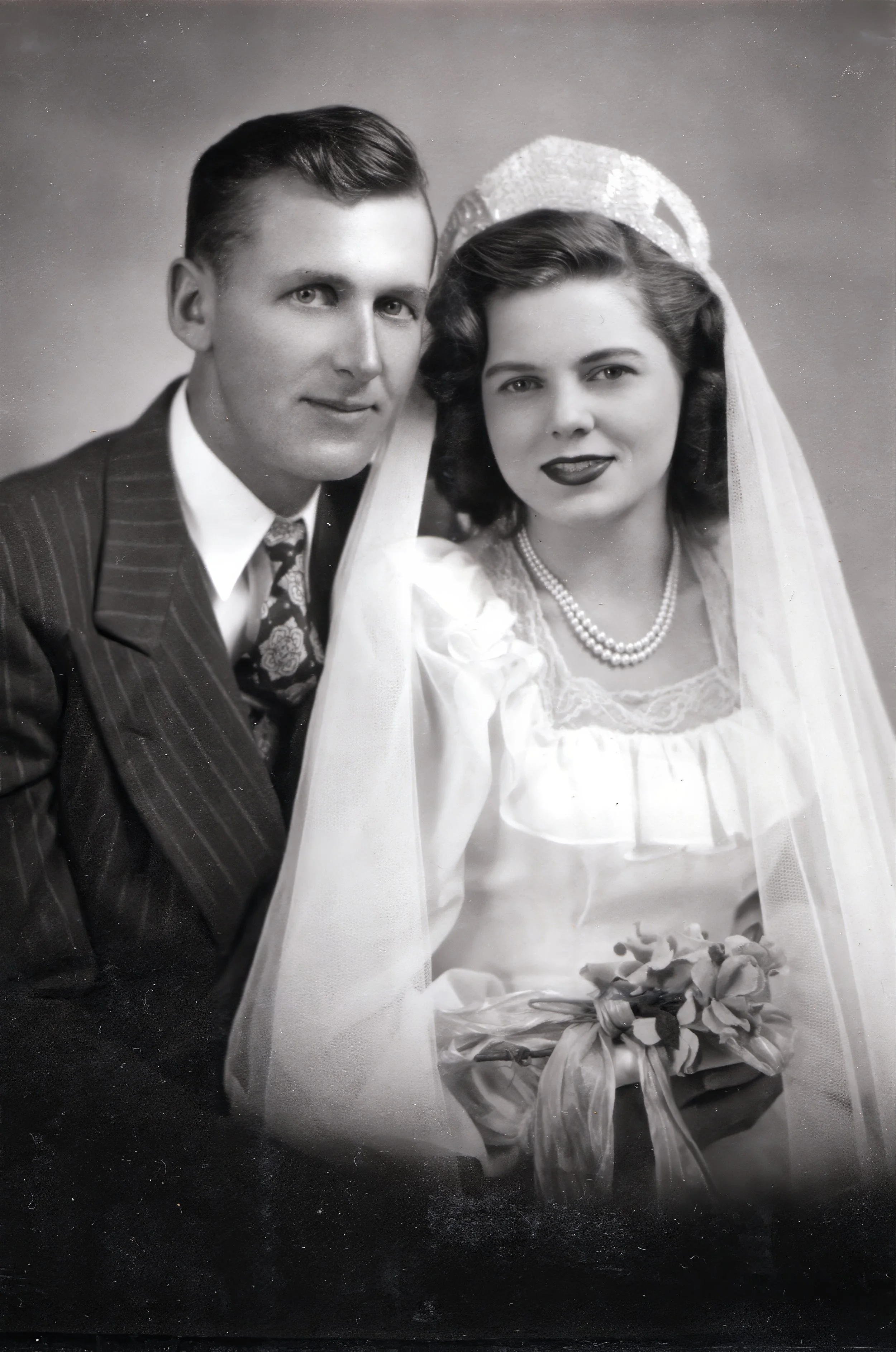 1947 - Bjorn & Wanda (Samson) Hall's wedding.