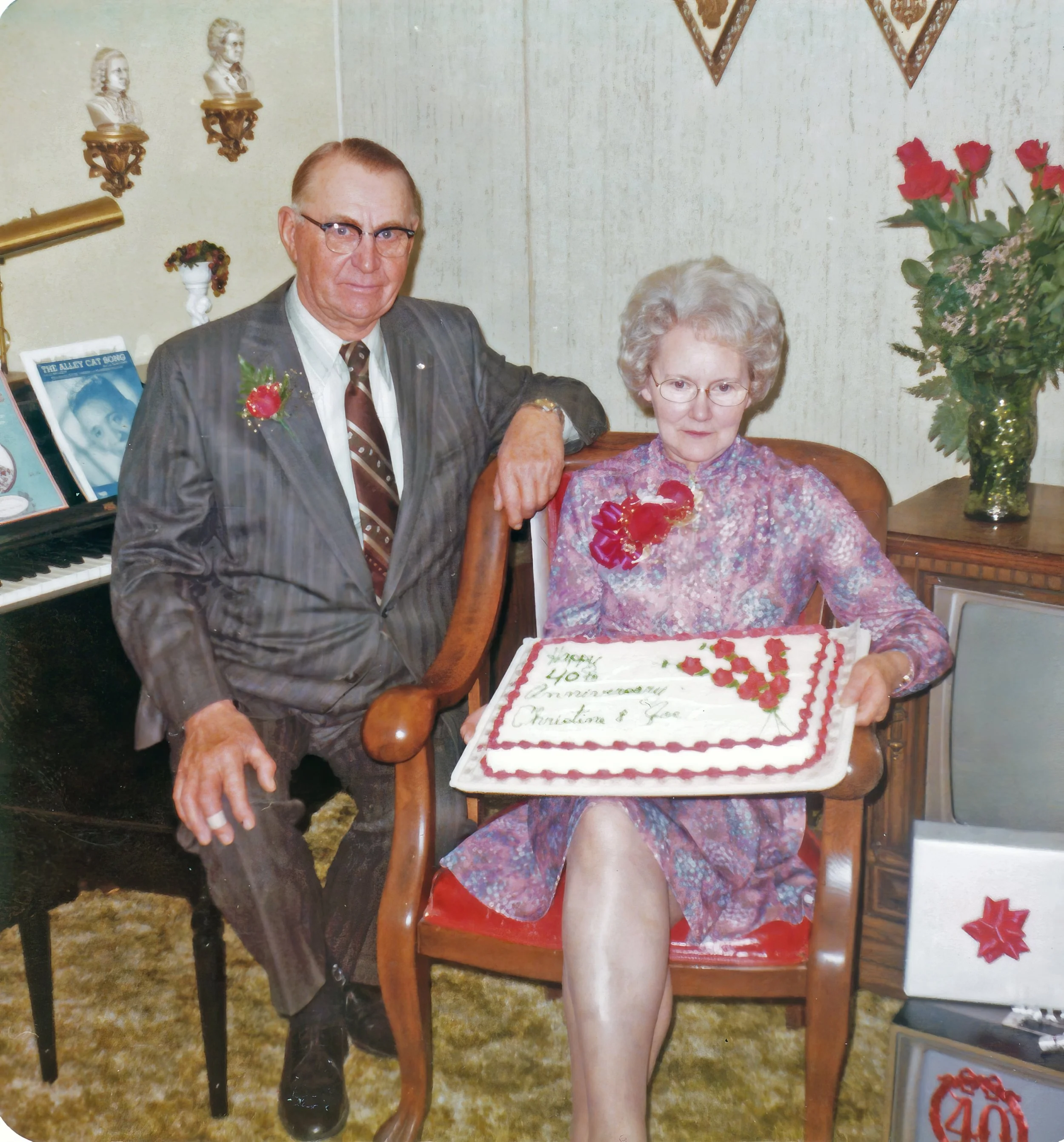 1976 - 40th wedding anniversary - Joe & Christine Hall.