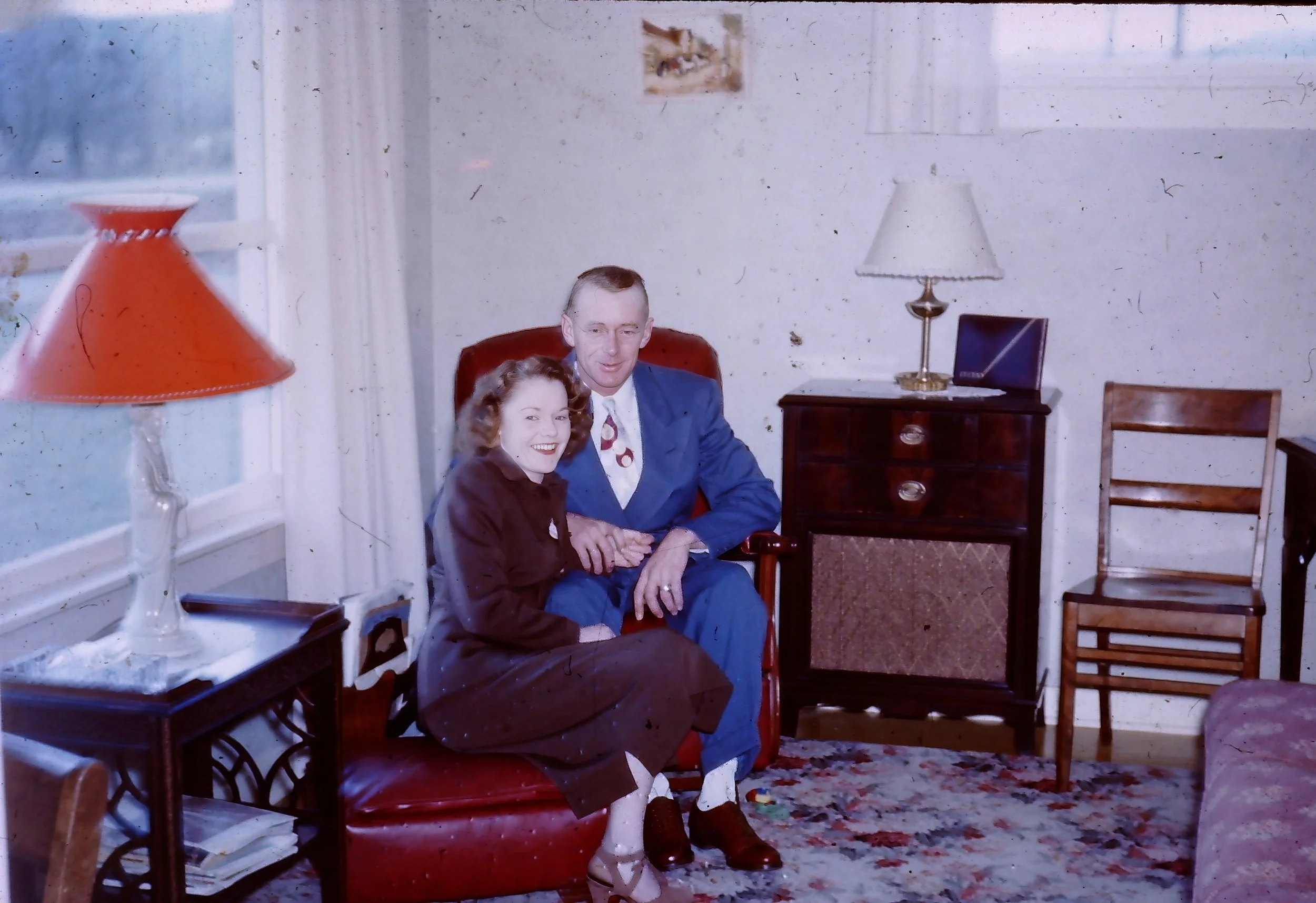 1949 - Honeymoon in Lynden, WA - Wanda & Edward Hall.