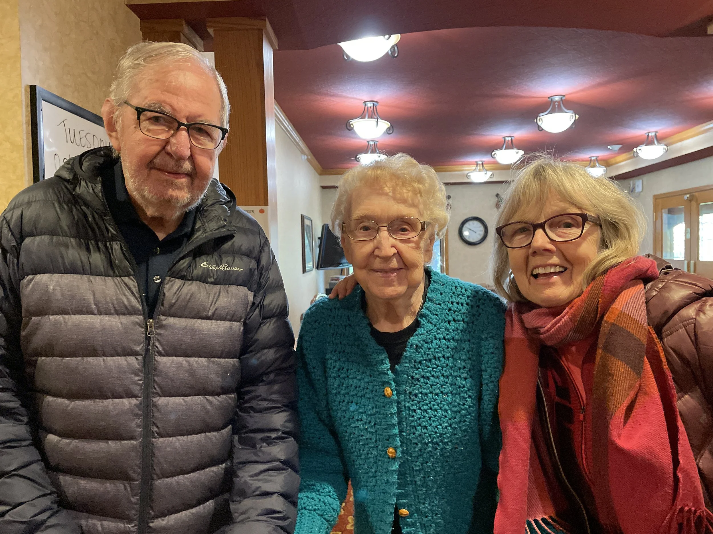 2022 - Marvin Meier, Lillian Helgason, DelRae Meier.
