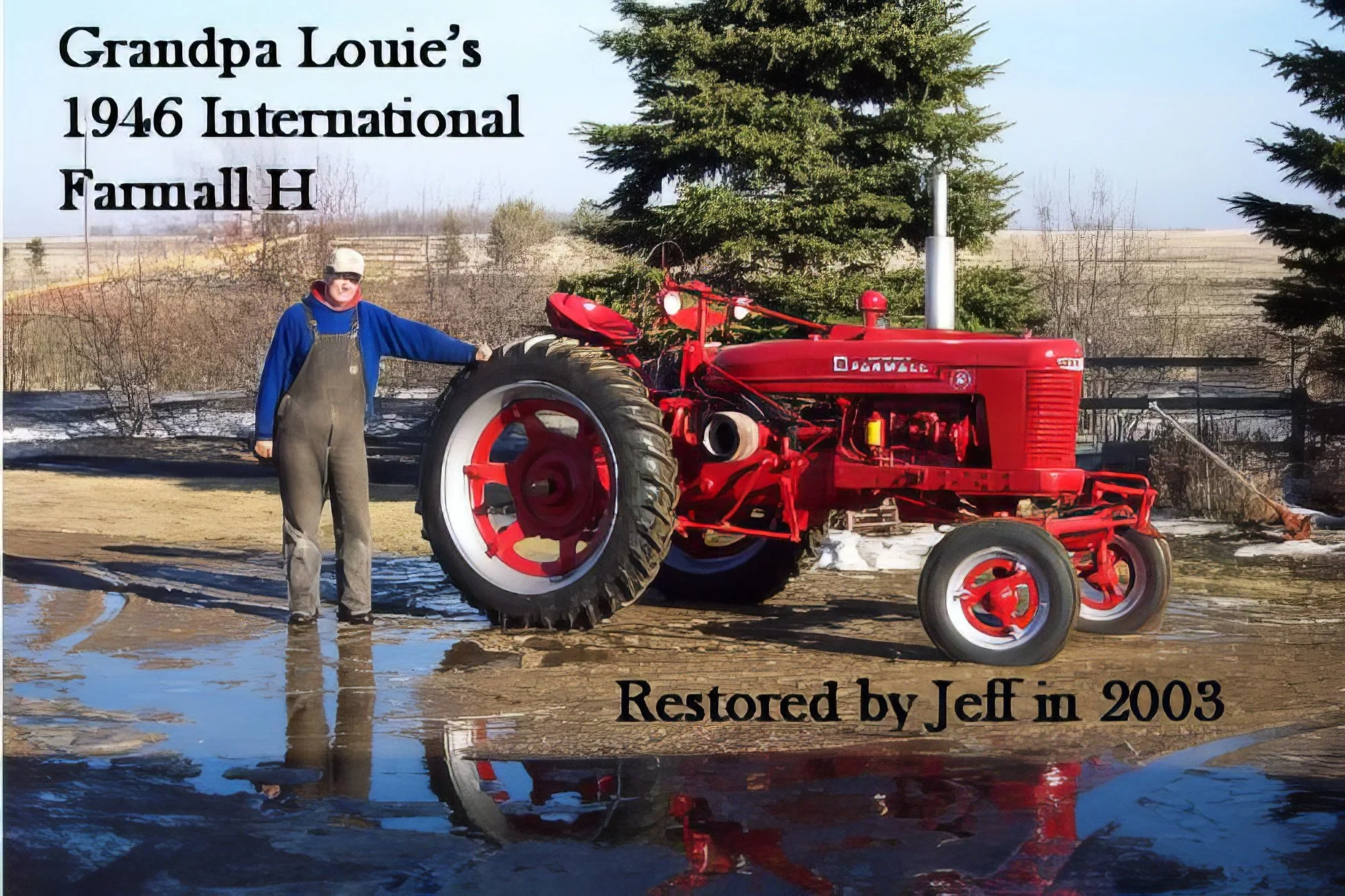 2003 - Jeff Boe with Louis Meier's tractor.