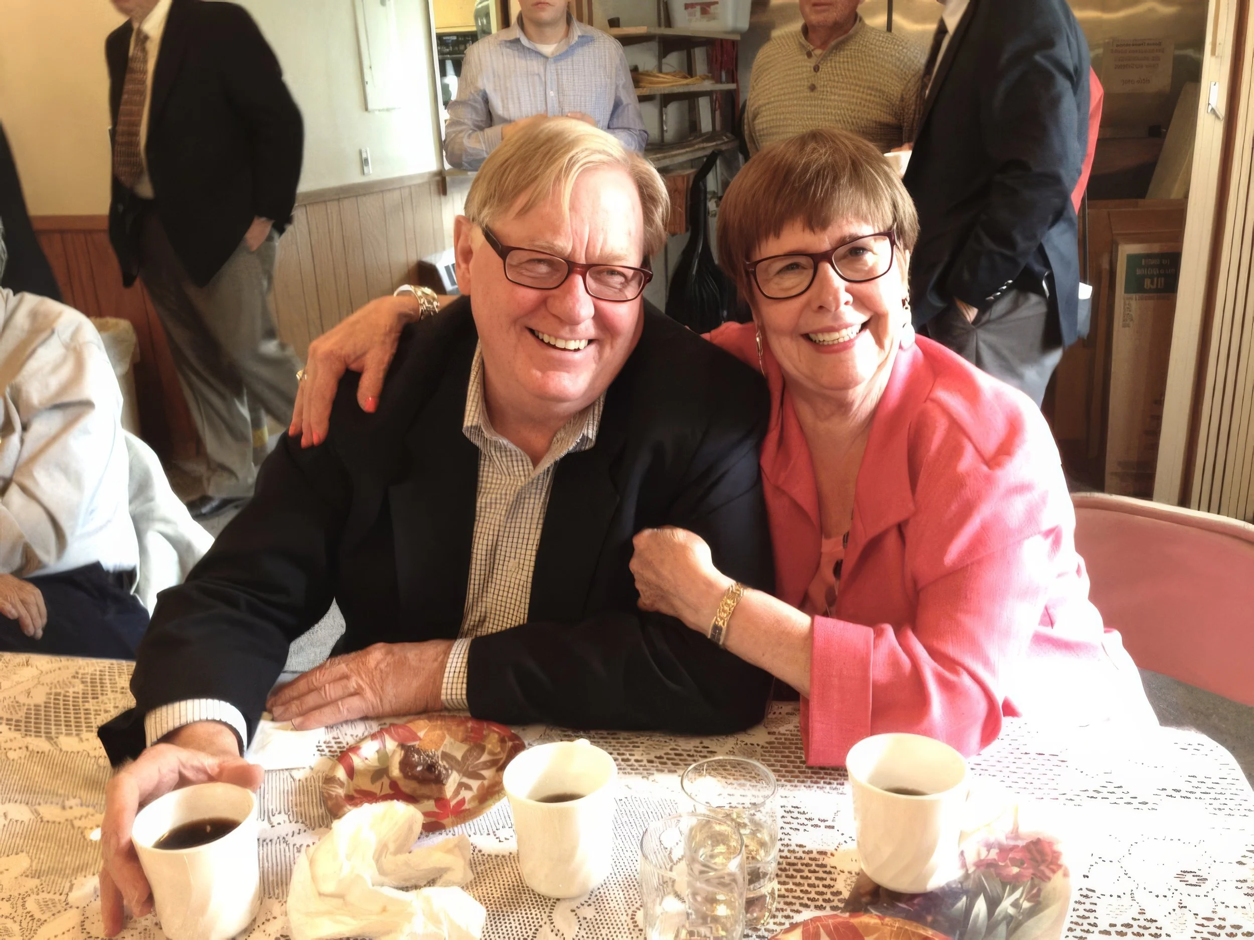 2015 - Christine Hall's funeral - Orin Bolstad & Pauline Sherry.