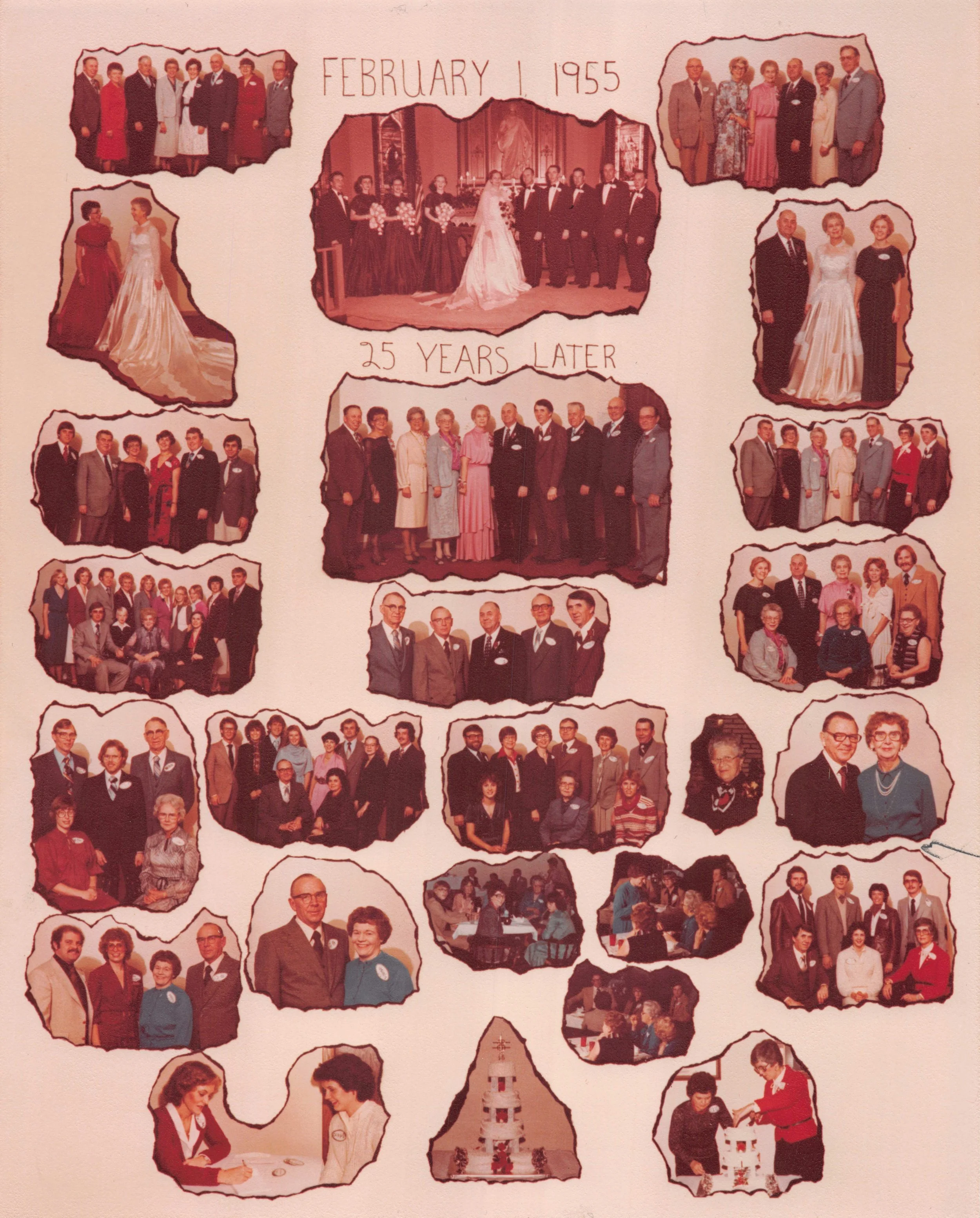 1980 - Bill & Bernice Hall's 25th anniversary collage.