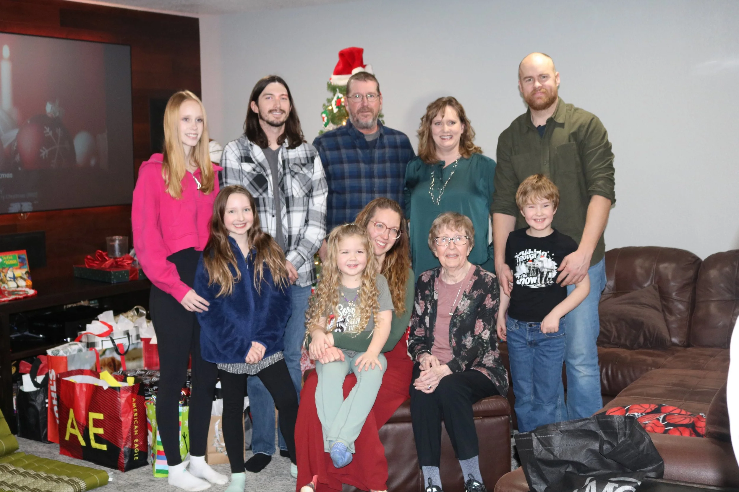 2025 - Marilyn Hegre with son Kyle's family.