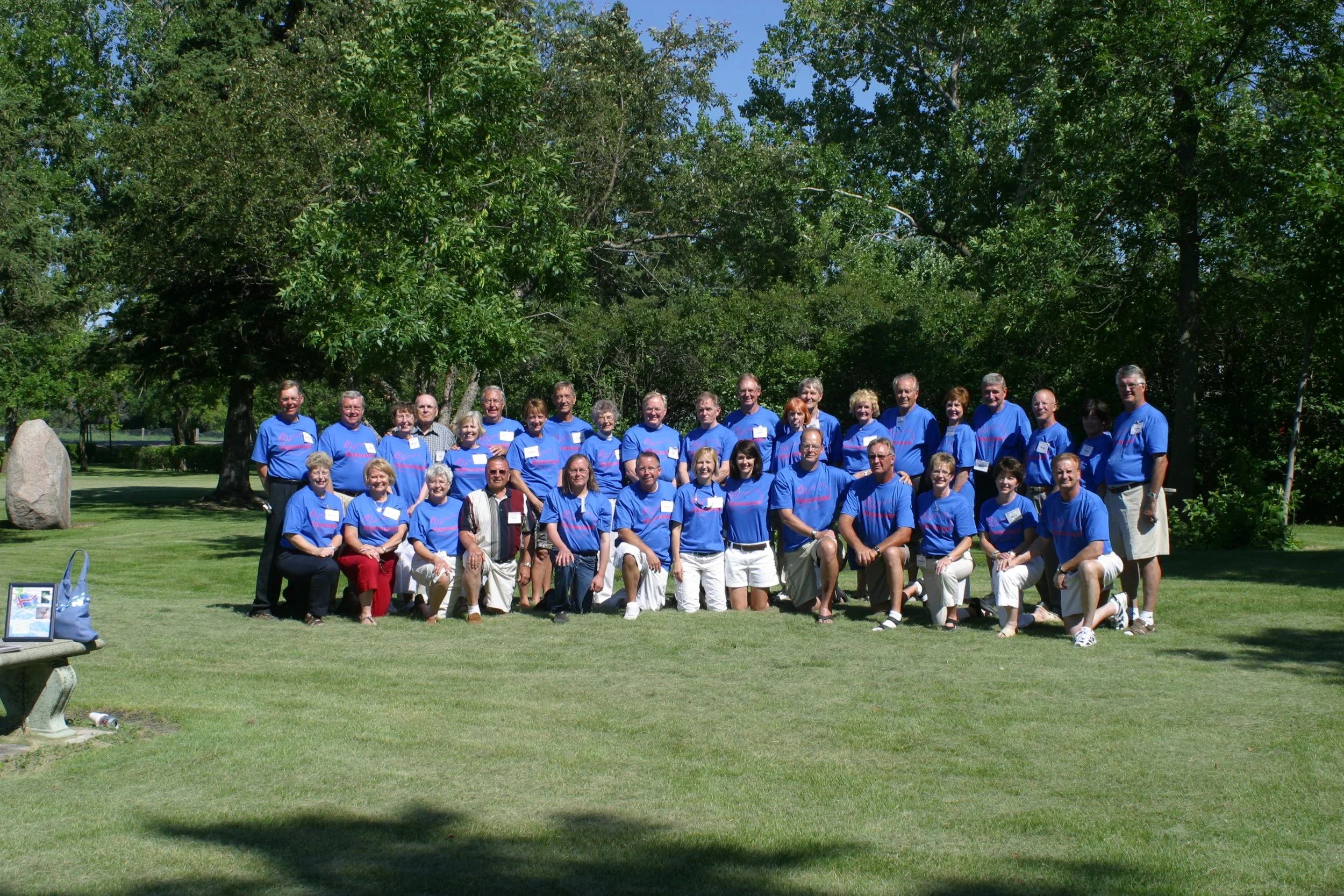 2007 - Hall Family Reunion - 1st cousins & spouses - Front row: Marilyn Hall, Margie Hall, Gladys & Irvin Hammer, Jay Hall, Steve & Joann Swenson, Connie & John Simpson, Fred & Dorothy Hall, Mary & Nick Hall. Back: Warren Hall, Alfred Hall, Marilyn &