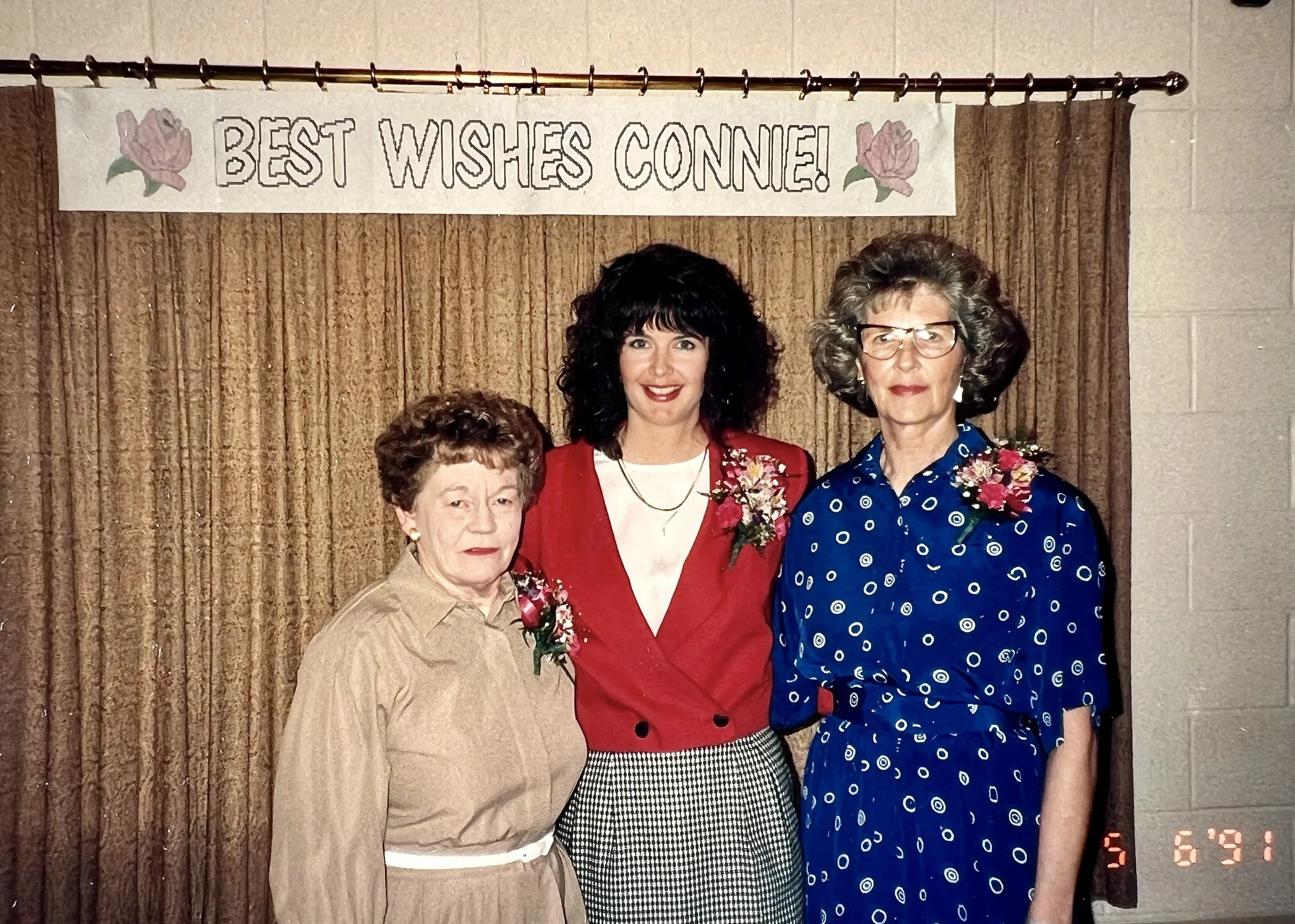 1991 - Wanda (Nelson), Connie, & Beverley Hall.