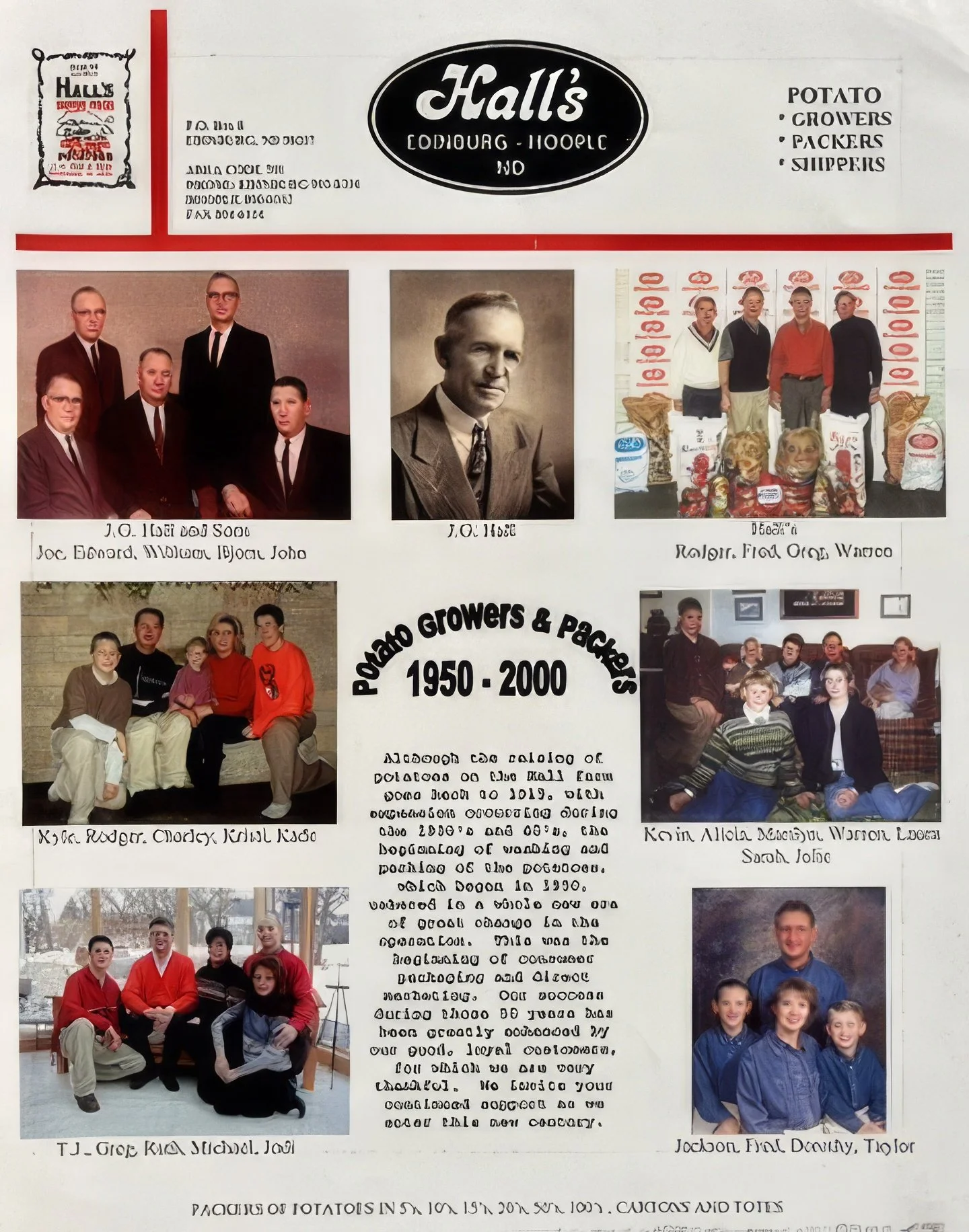 2000 - Hall farming 50th anniversary collage.