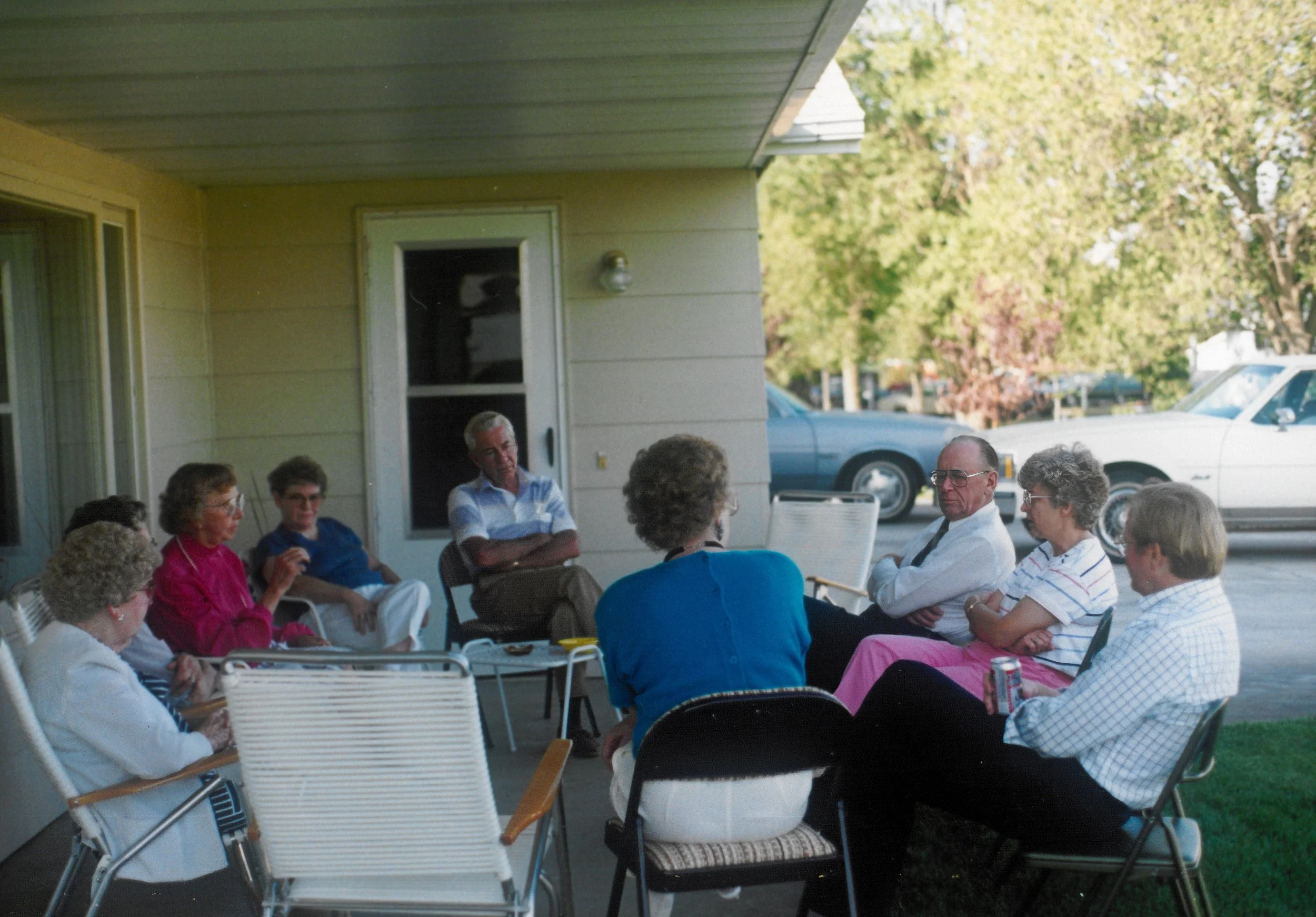 1990s - Emma Johnson, Mae Meier, Rose Bolstad, Wanda (Nelson) Hall, Steve Helgason, Edward Hall, Gladys Hammer, Orin Bolstad,  Lillian Helgason.