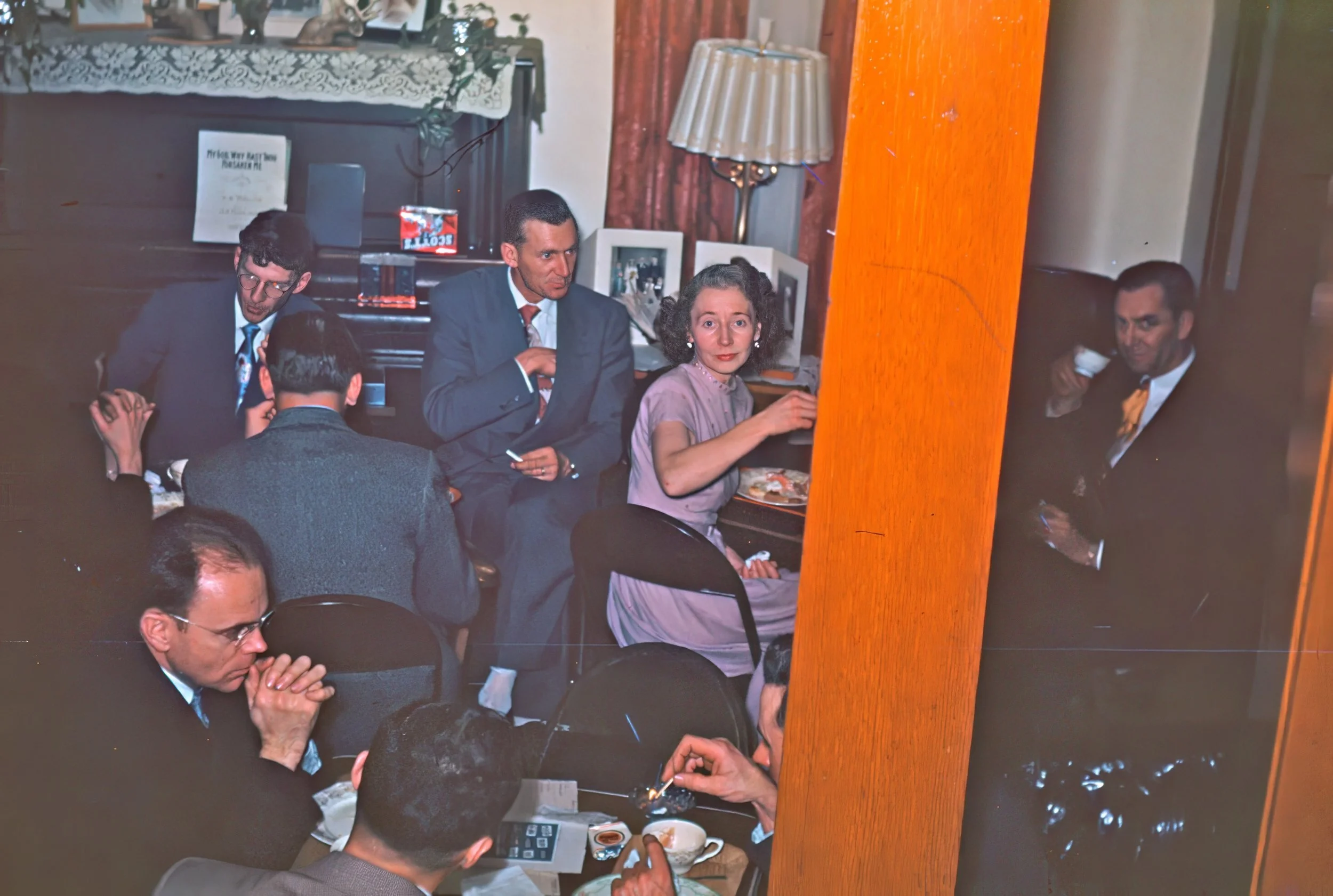 1950s - Hall Christmas gathering.