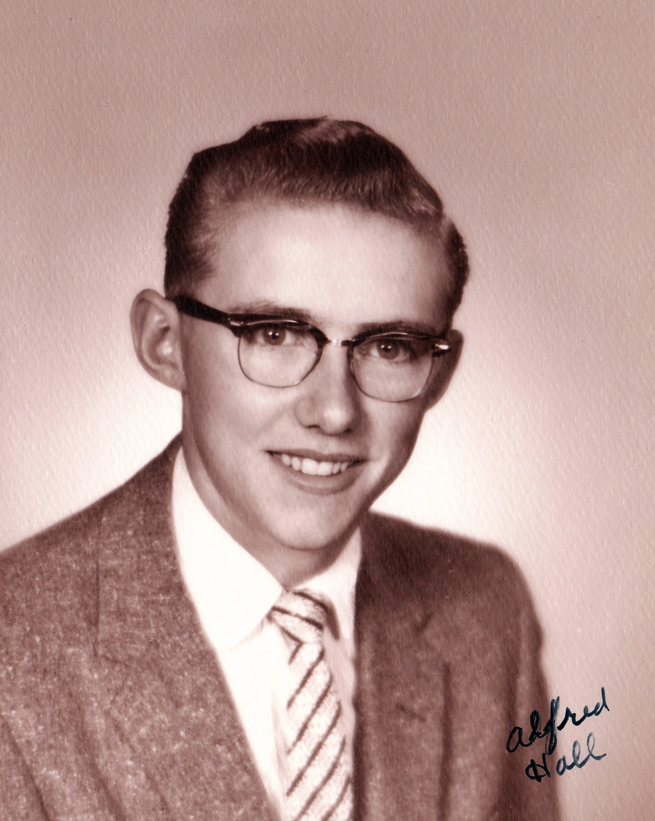 1958 - High school graduation - Alfred Hall.