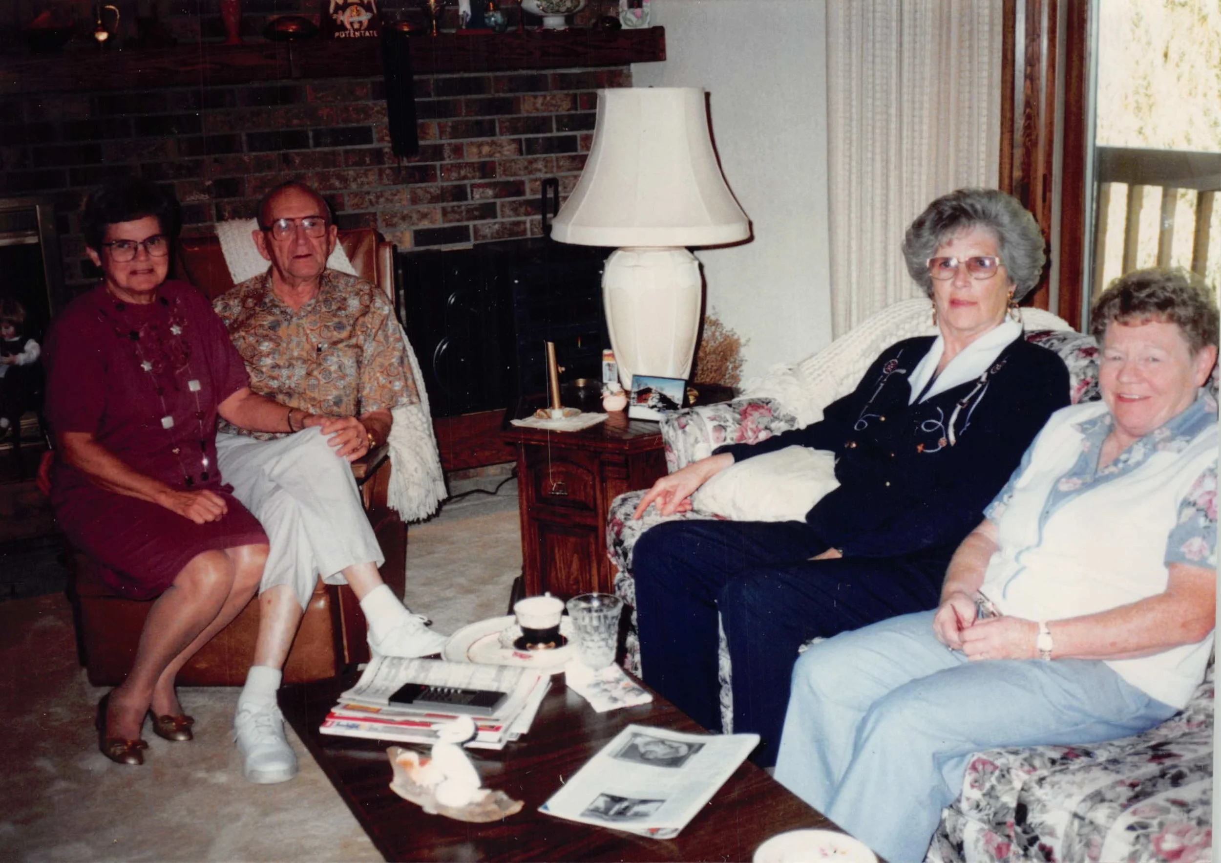 1995 - Wanda (Samson) & Bjorn Hall, Beverley Hall, Wanda (Nelson) Hall.