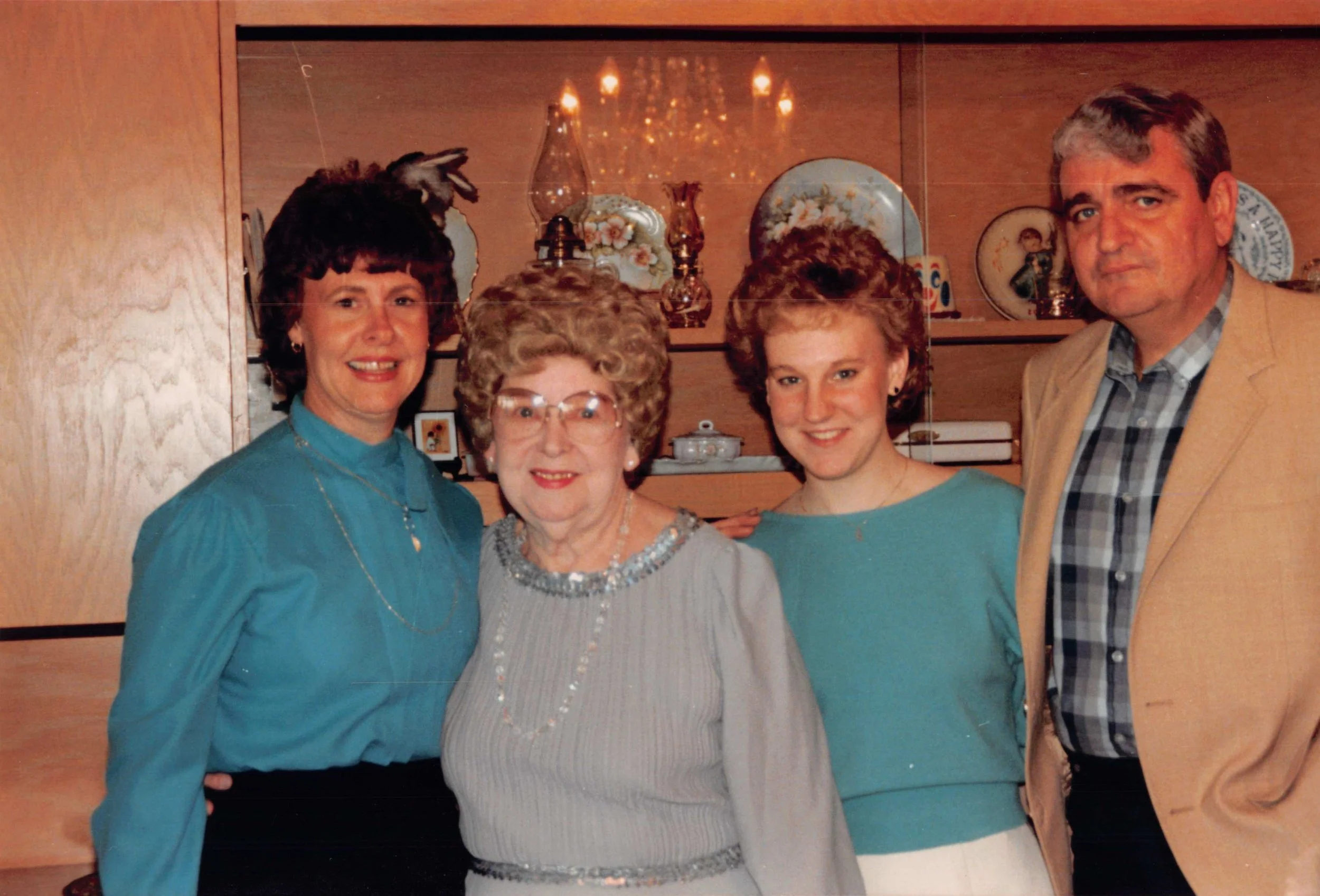 1985 - Pauline Sherry, Emma Johnson, Bethann & Bud Sherry.